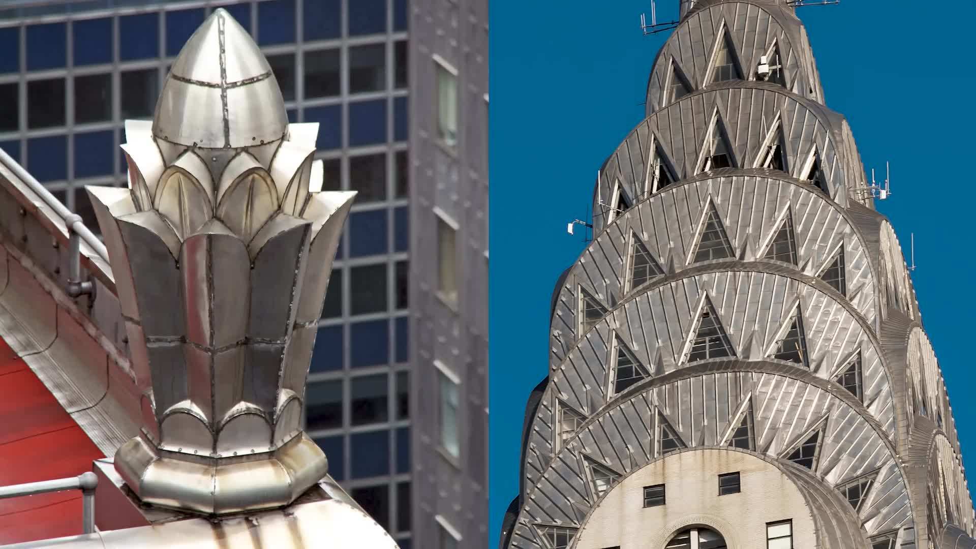 Intricate Art Deco metalwork found in the building's entrance