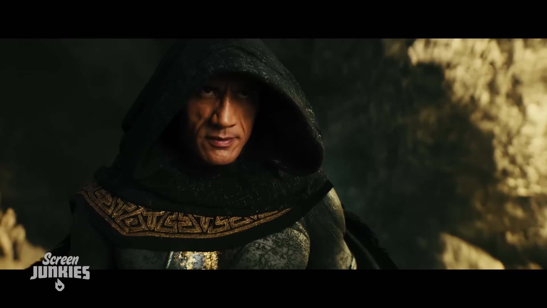 Black Adam taking down his enemies with fierce power