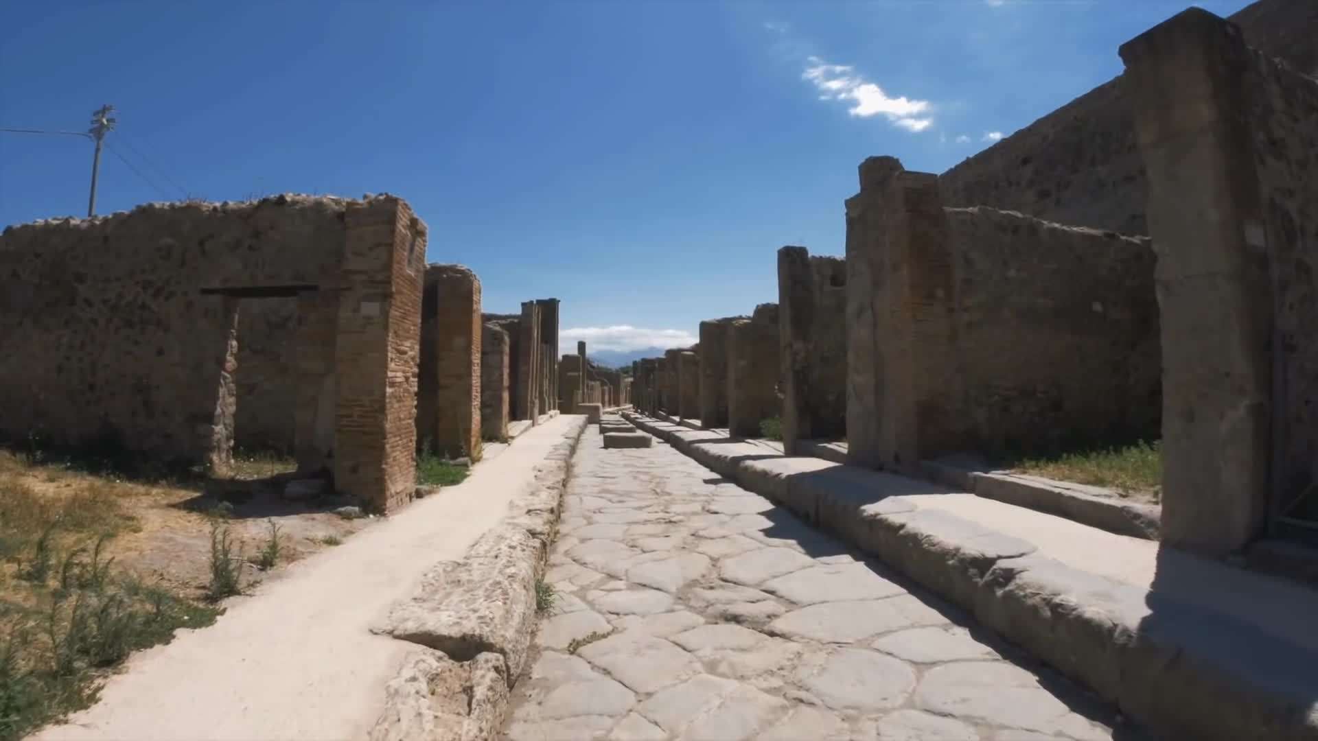 Well-preserved streets of Pompeii