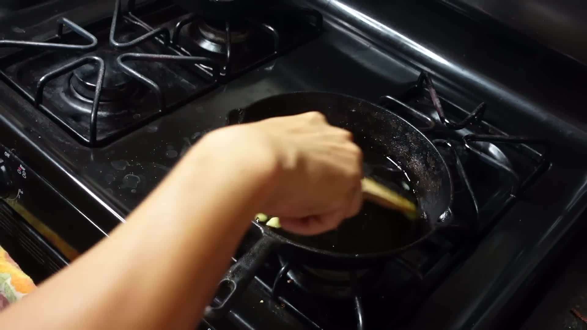 Adding Paneer Cheese to the Spinach Puree