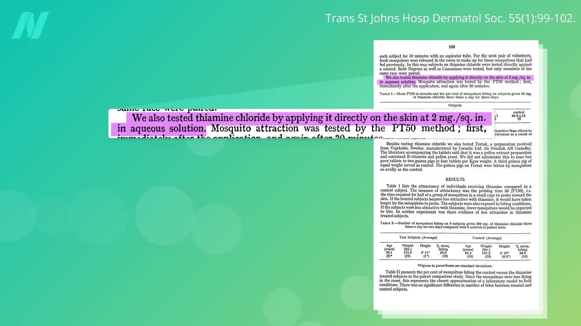 Illustration of a person eating a banana with mosquitoes flying away