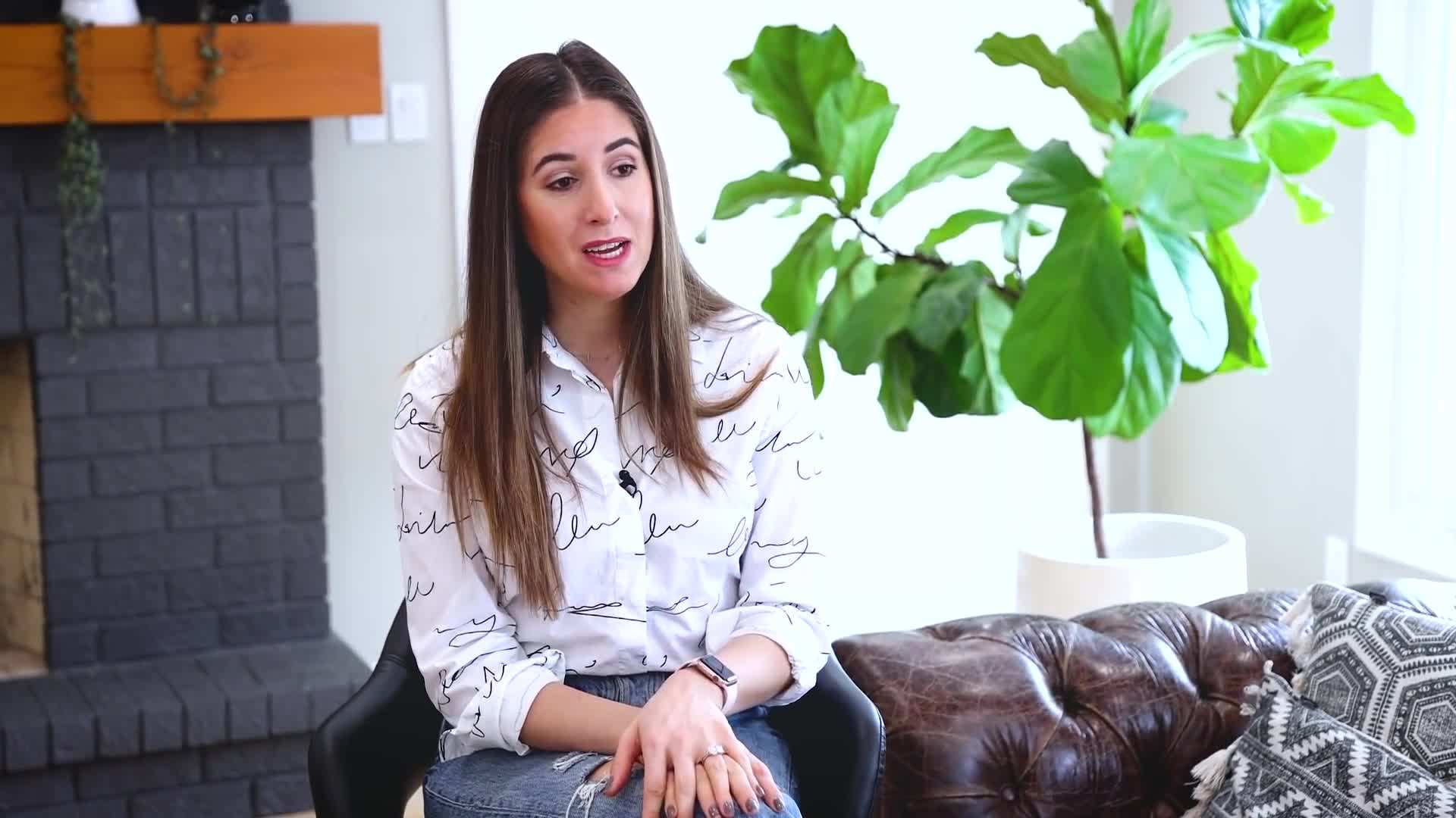 A labeled storage shelf