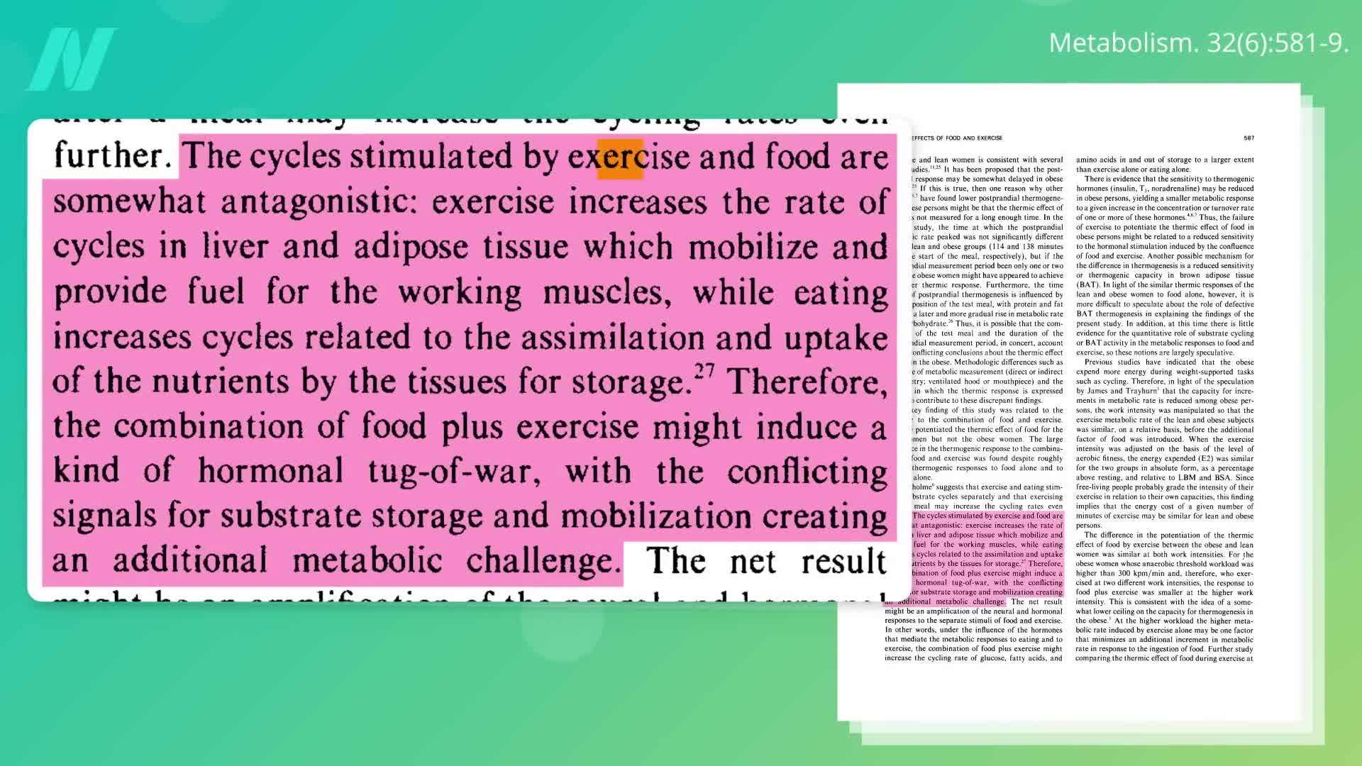 Effect of exercising before meals on fat burning