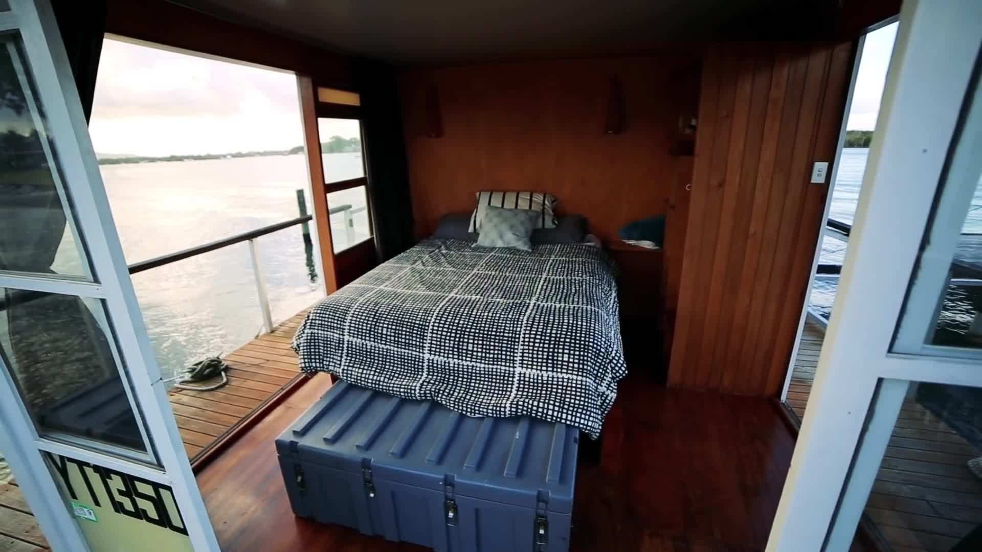 Transformable furniture maximizing space in the floating tiny house