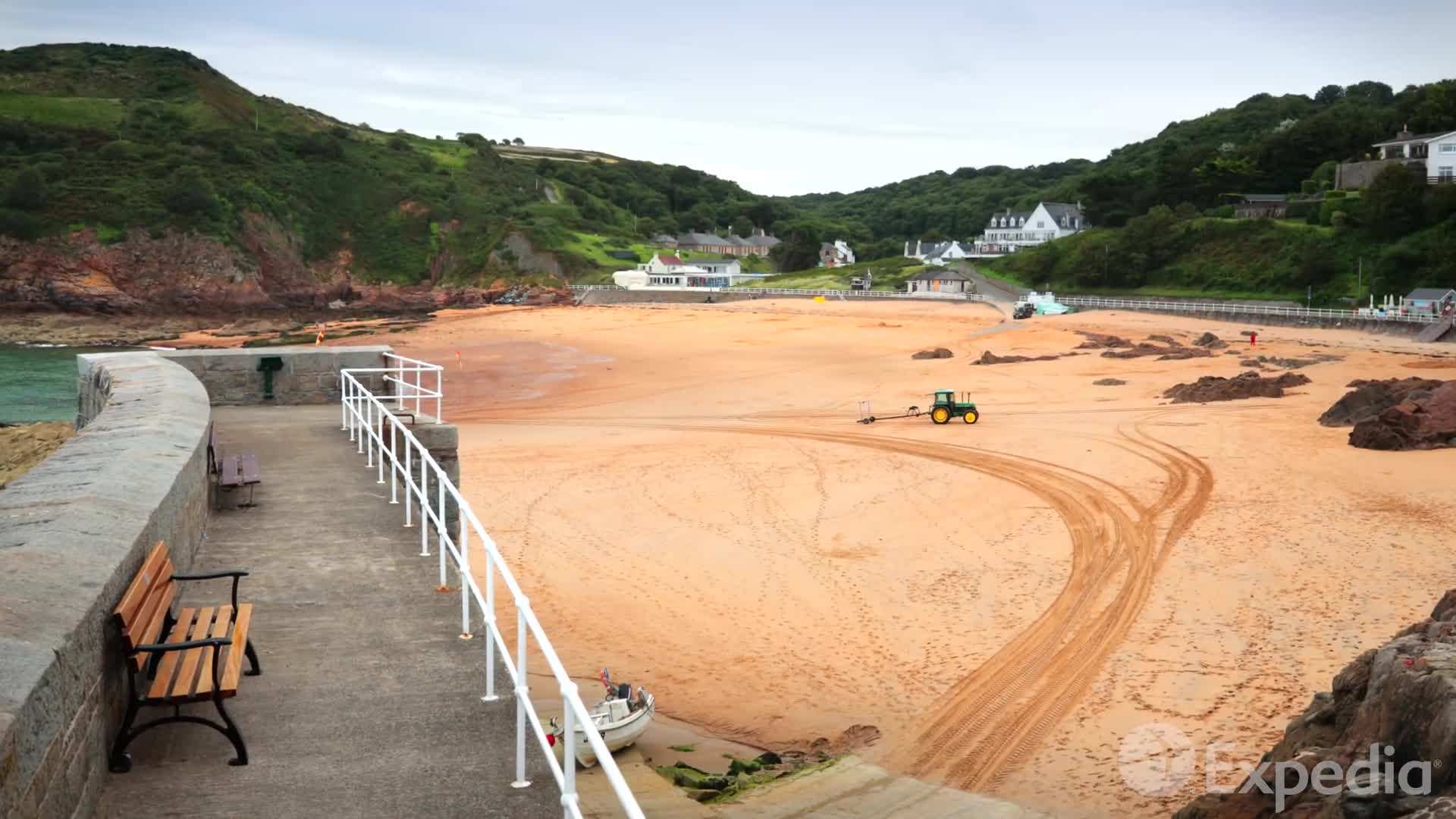 St. Brelade's Bay with golden sands and clear waters
