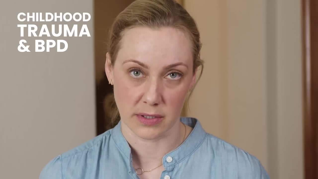 Illustration showing the intertwined relationship between childhood trauma and BPD development