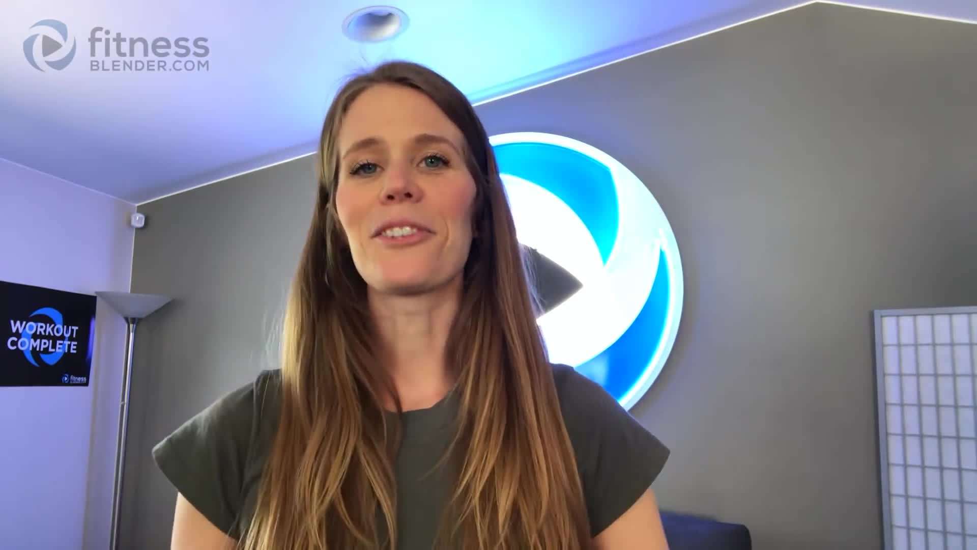FitnessBlender providing nutrition advice for achieving toned abs