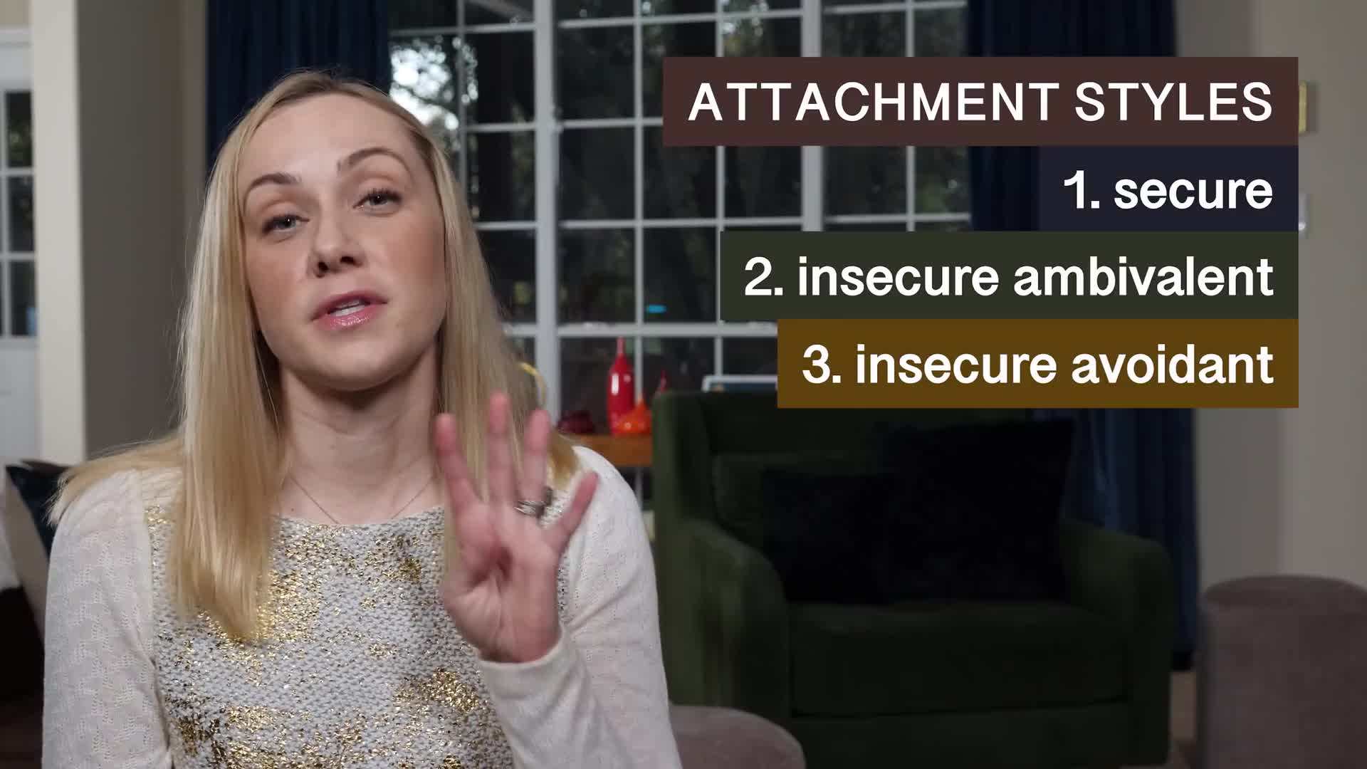 Illustration of the four attachment styles
