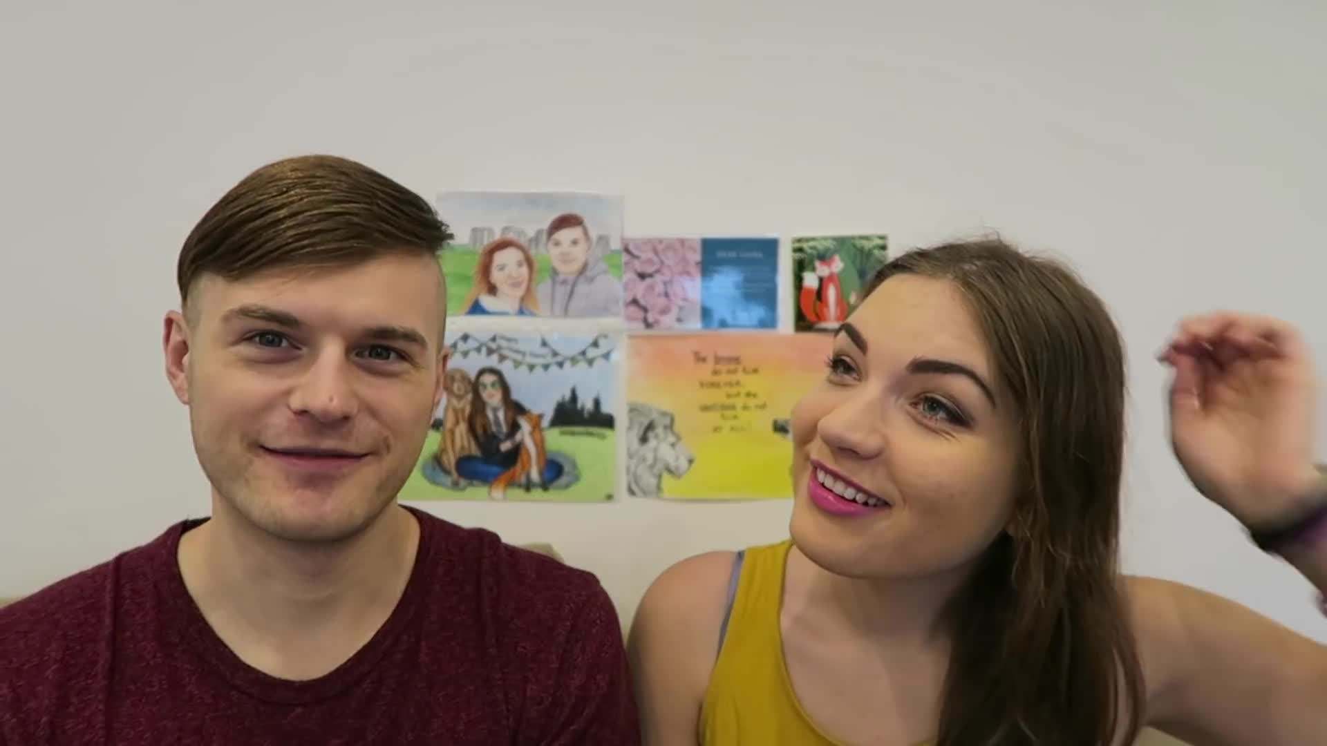 My girlfriend walking into the Saran Wrap doorway