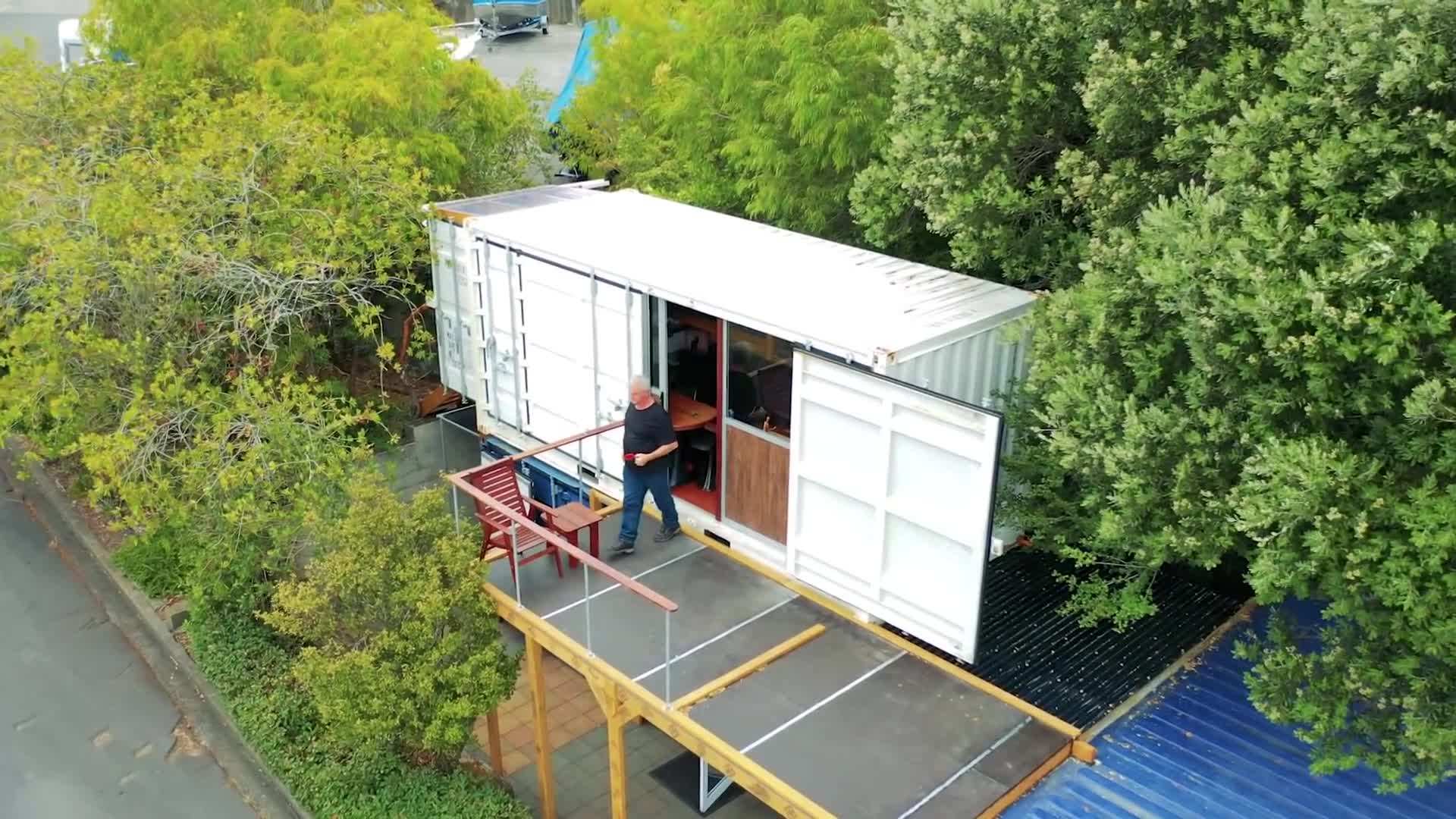 Interior of the shipping container home