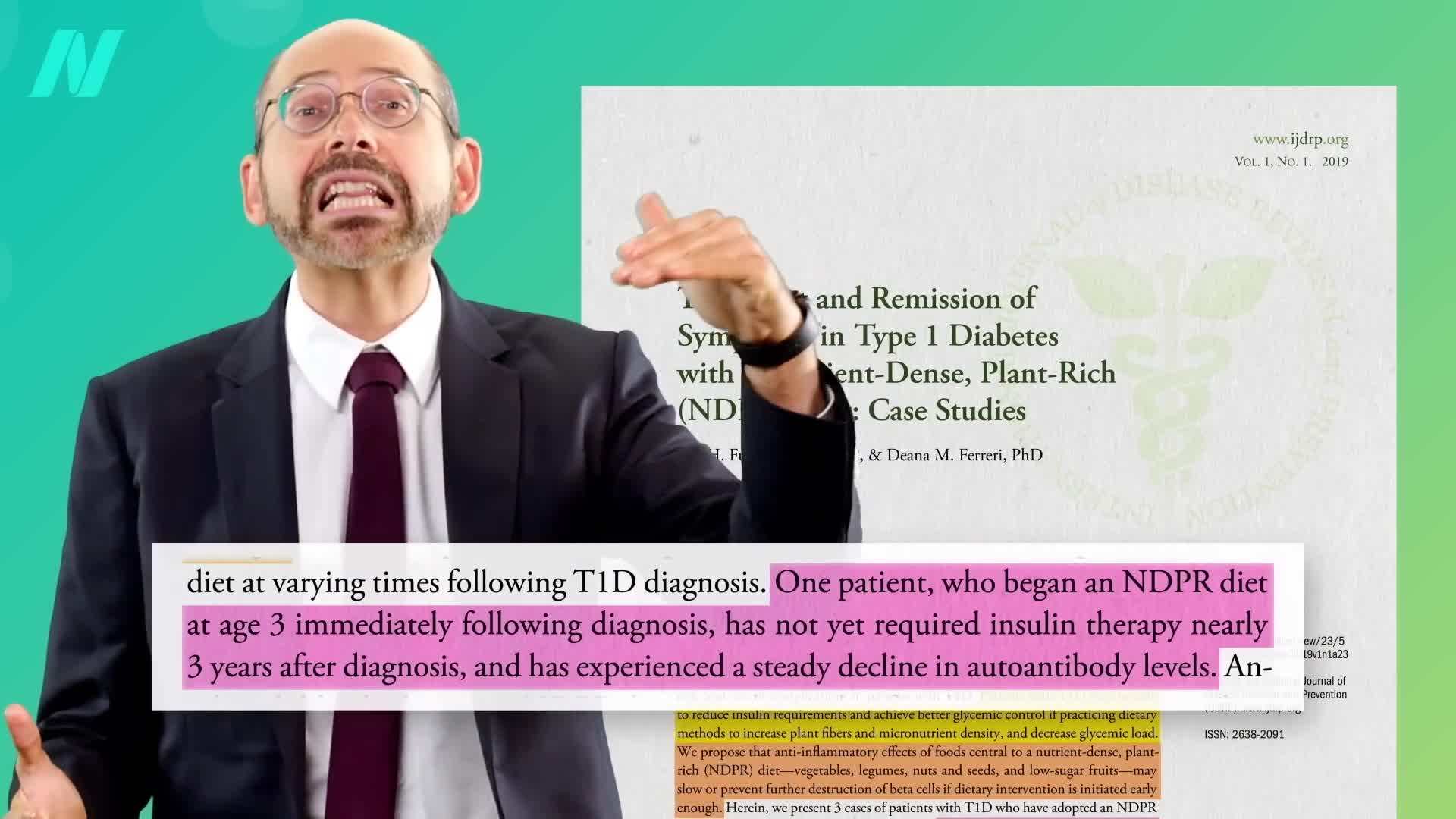 Comparison of insulin usage before and after implementing a plant-based diet