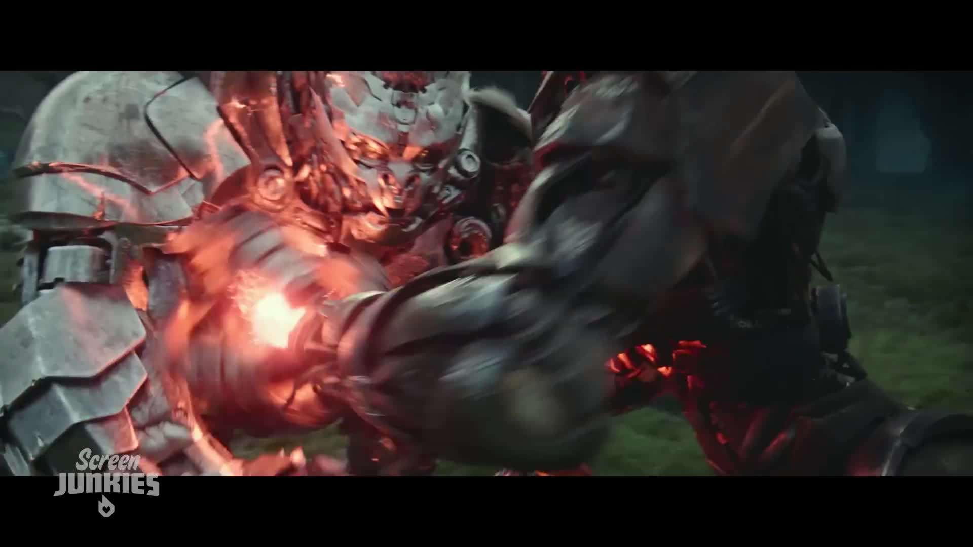 Monstrous robot transforming into a fearsome creature