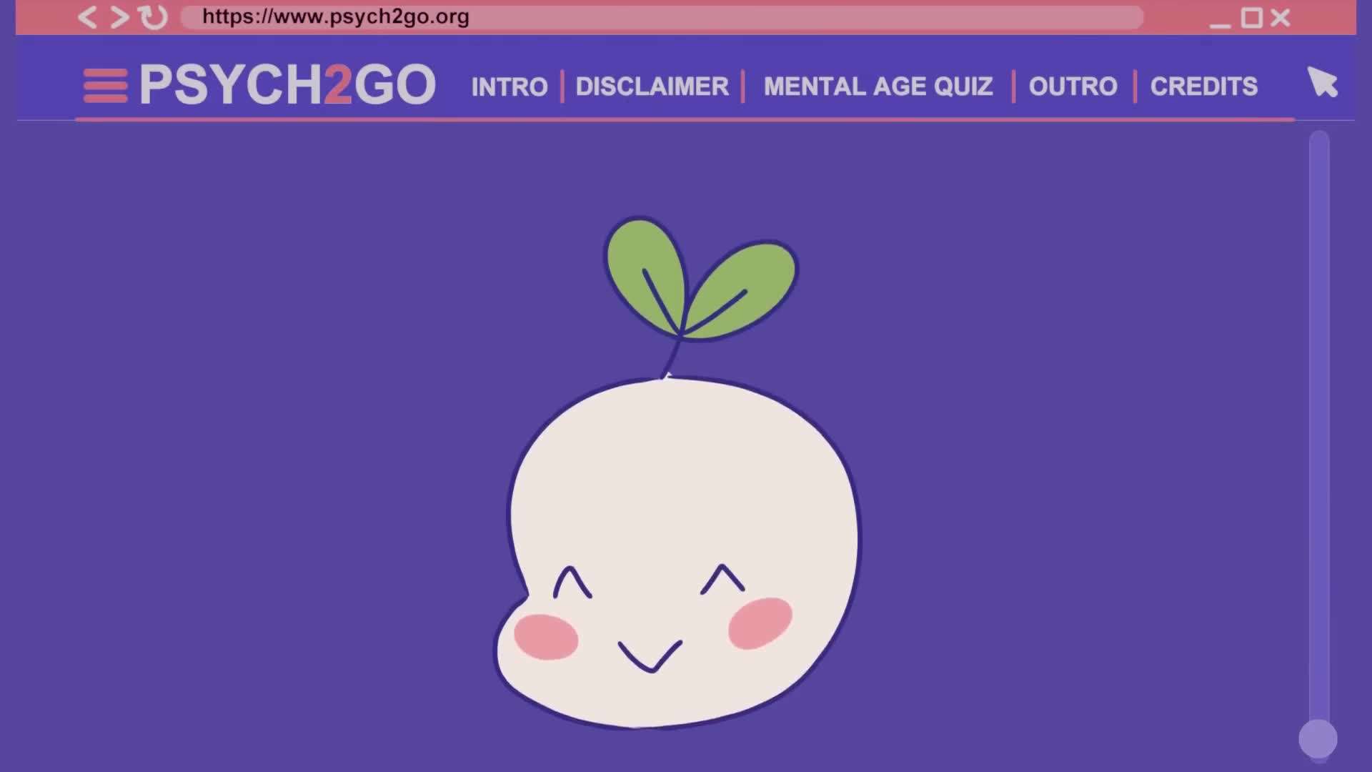 Screenshot of quiz result