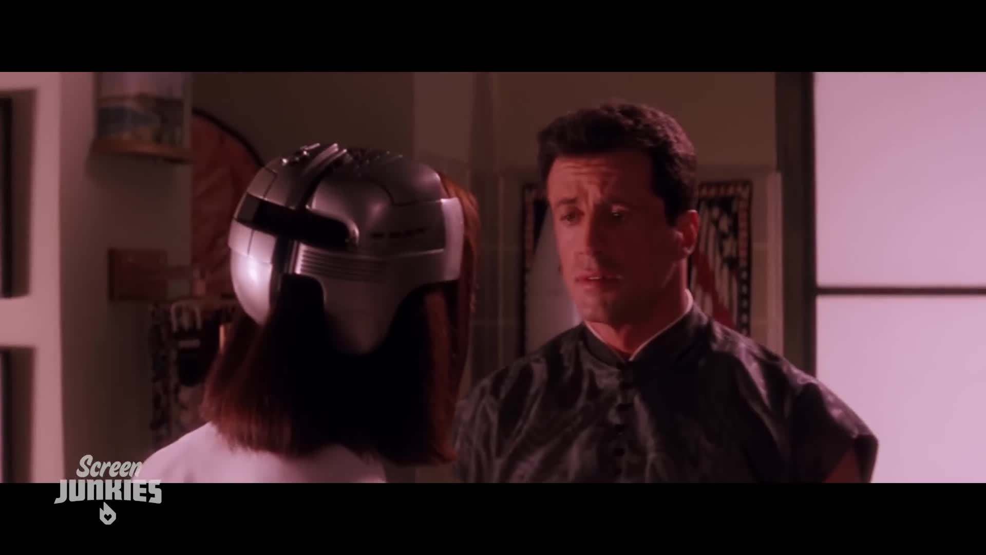 Explosive fight scene in 'Demolition Man'