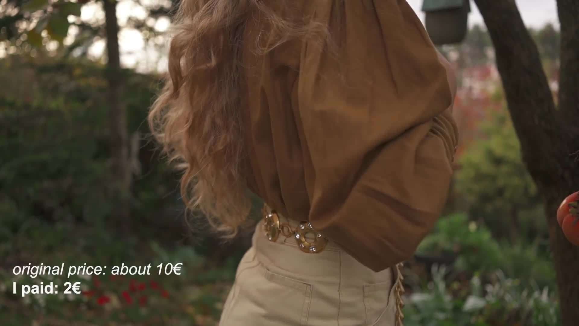 Examining a clothing item for any damages