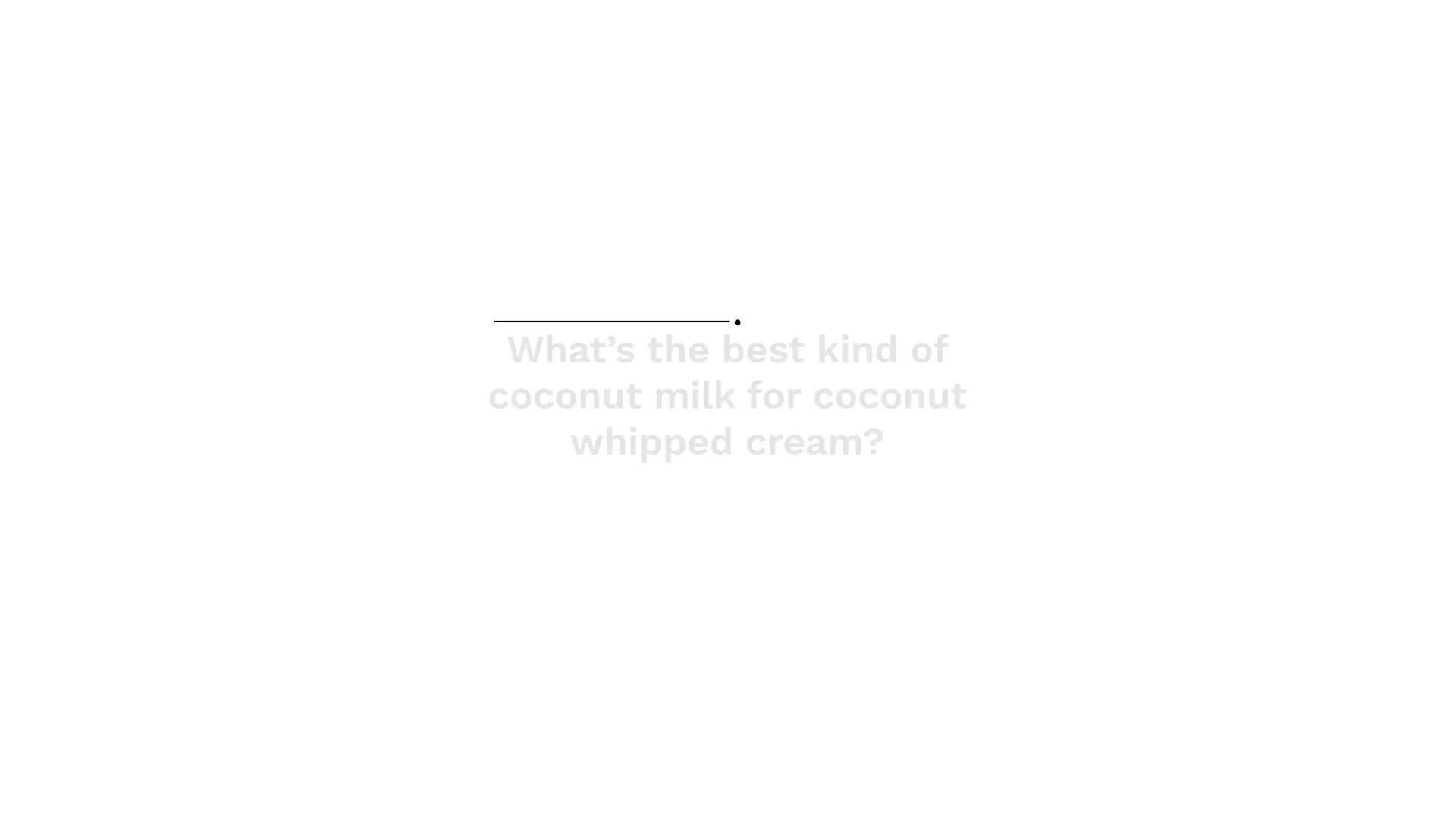 Separated Coconut Cream