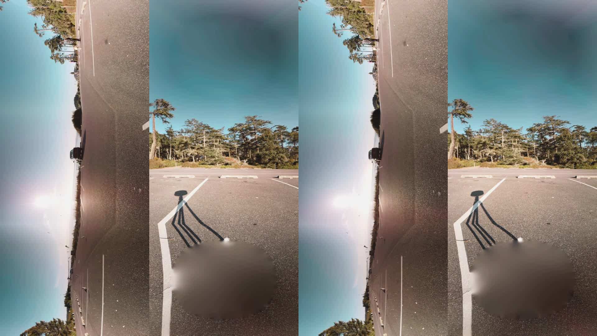 Exercising amidst lush greenery