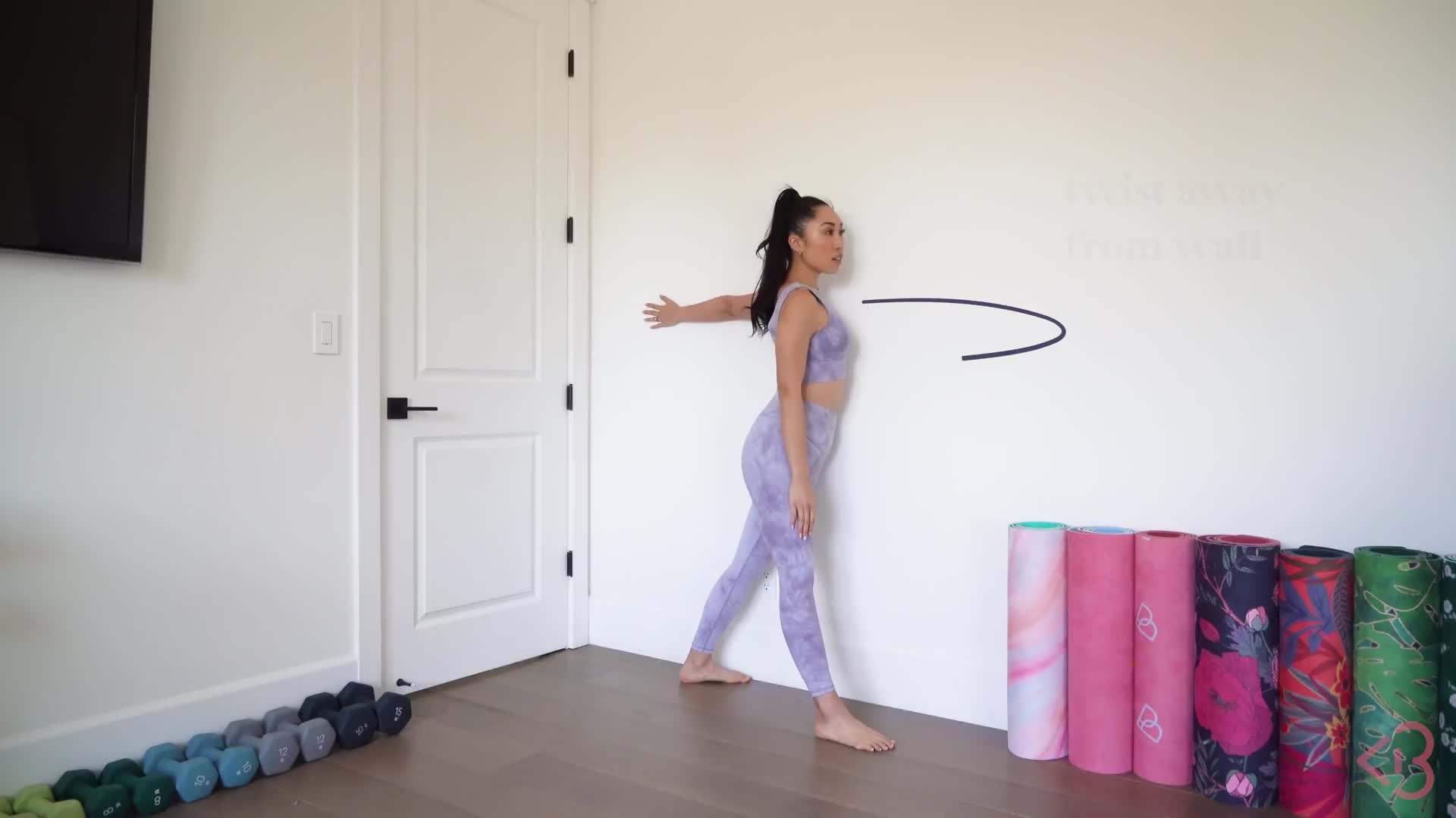 Illustration of a person performing a standing back extension