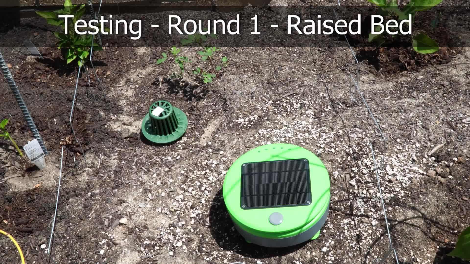 Tertill autonomously patrolling the garden