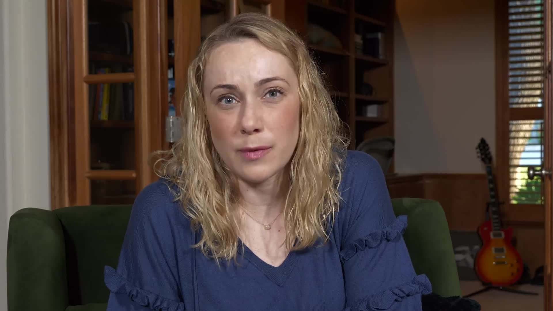 Visual depiction of a person communicating boundaries with family members