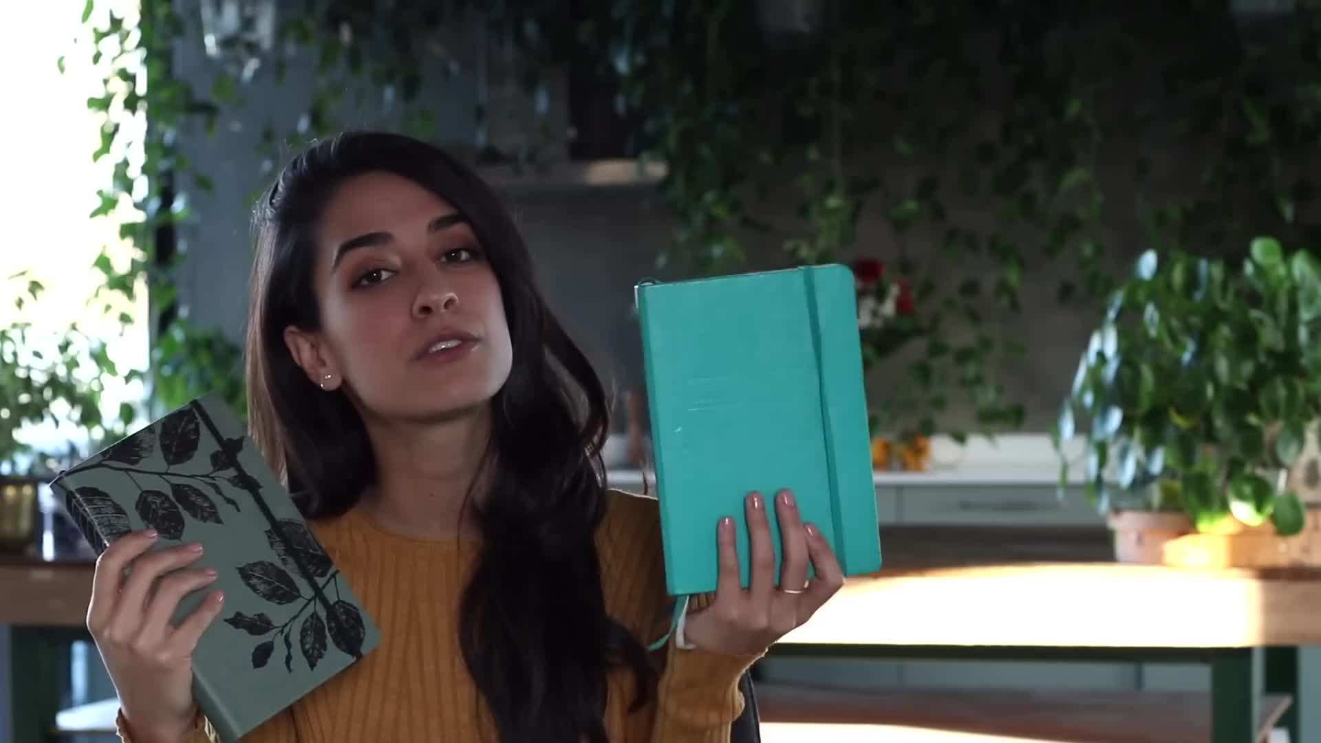 Bullet journal showing a minimalist design with a monthly log and daily tasks