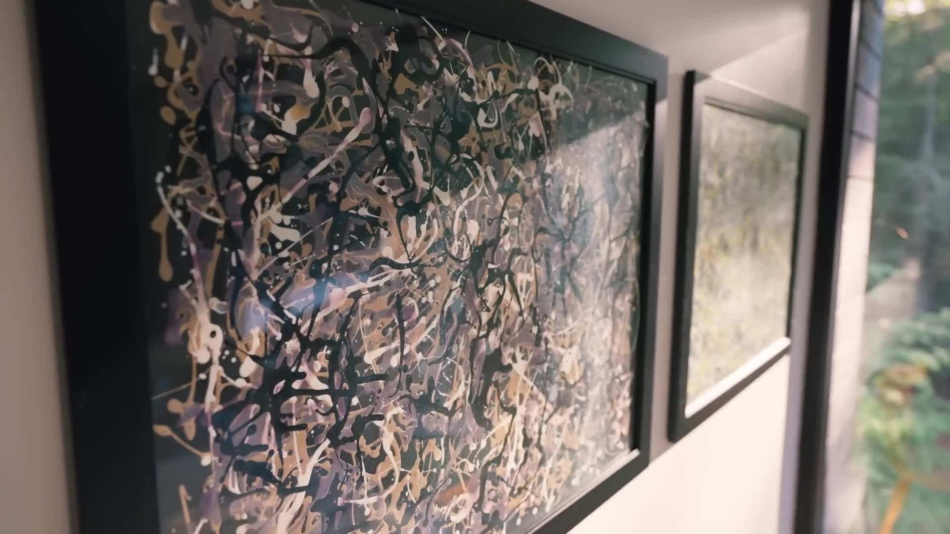 Outdoor deck overlooking the surrounding woods