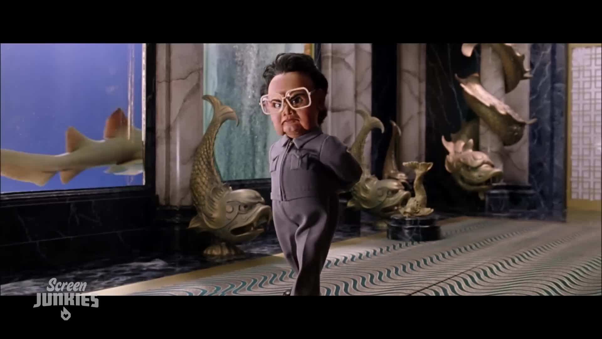 A scene from Team America: World Police showcasing hilarious satire