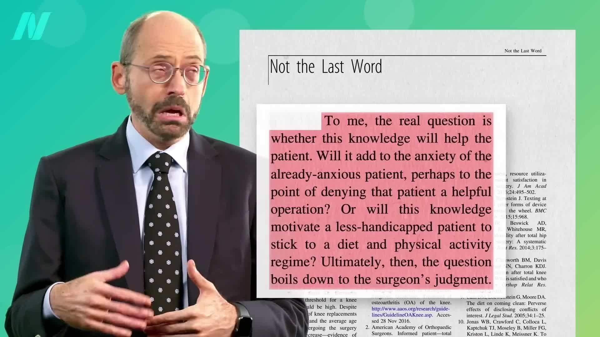 Comparison chart between knee replacement surgery and alternative treatment