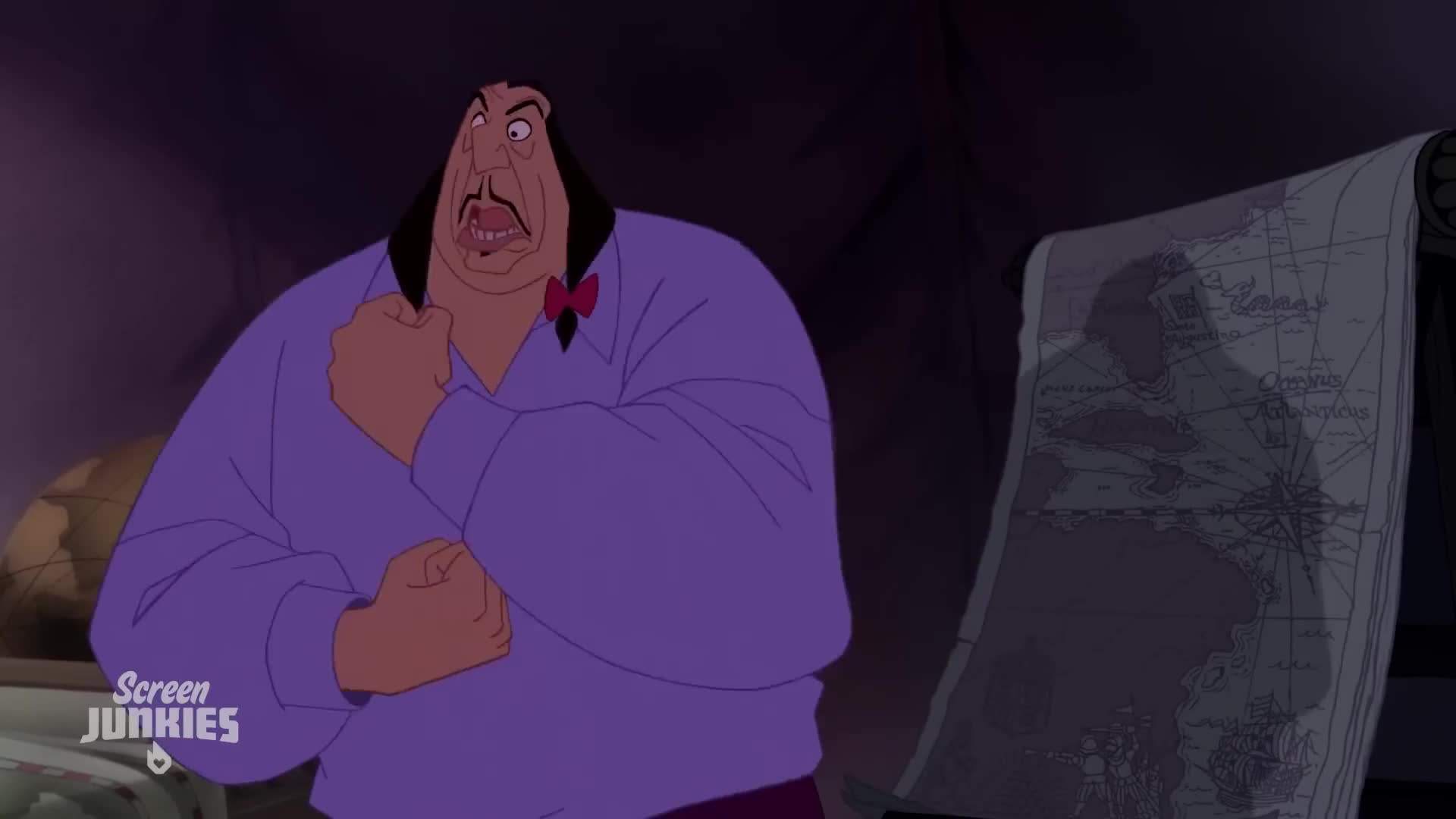 Pocahontas surrounded by wind