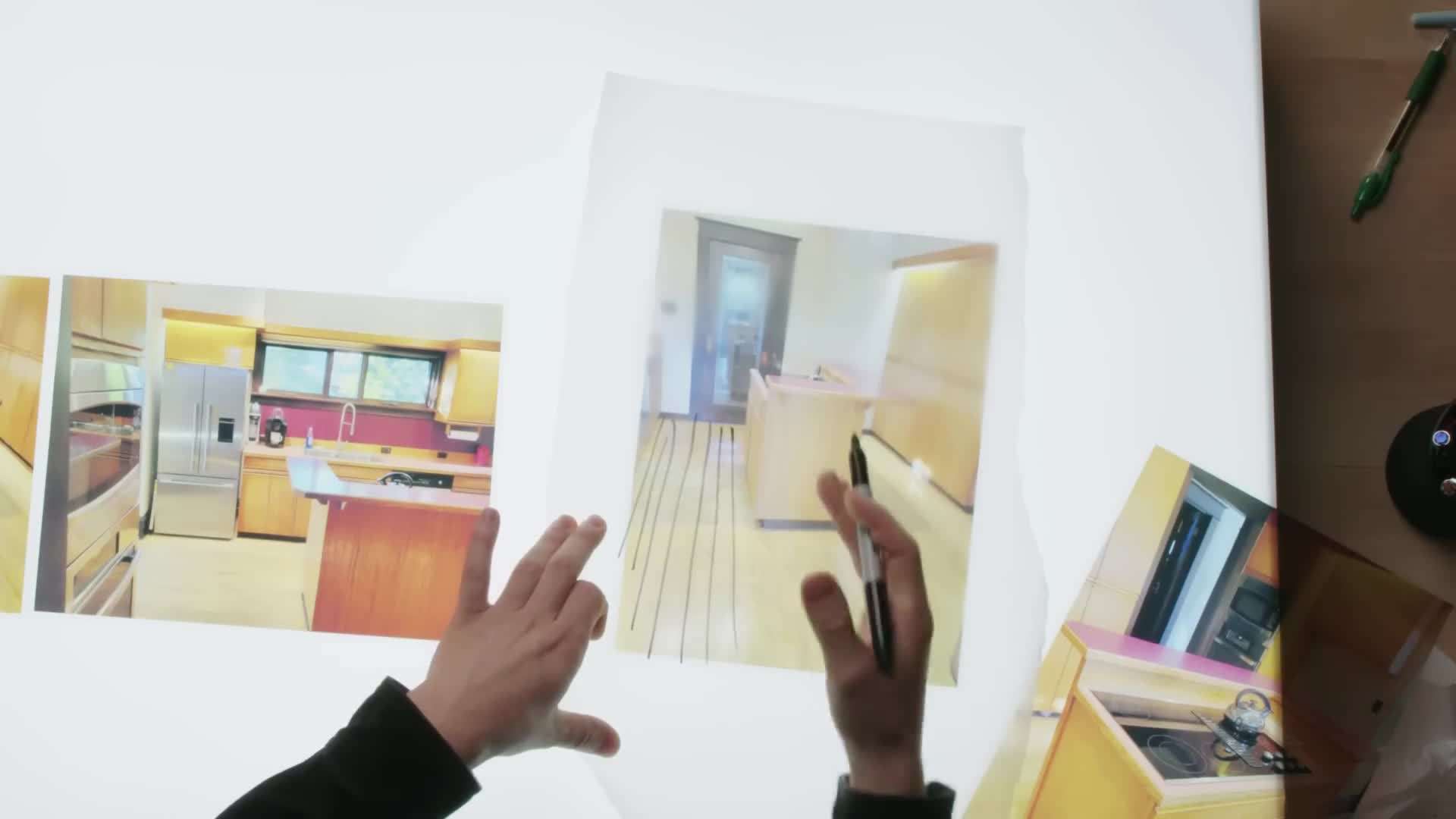 Matching cabinet hardware with light fixtures