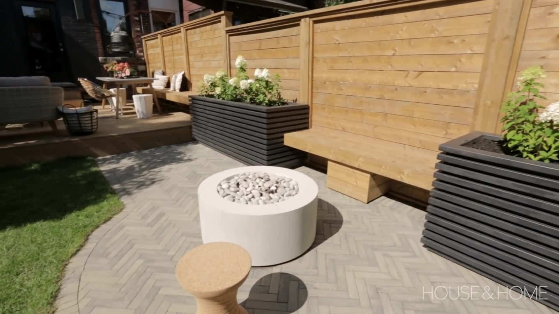 Cozy Outdoor Living Area with String Lights