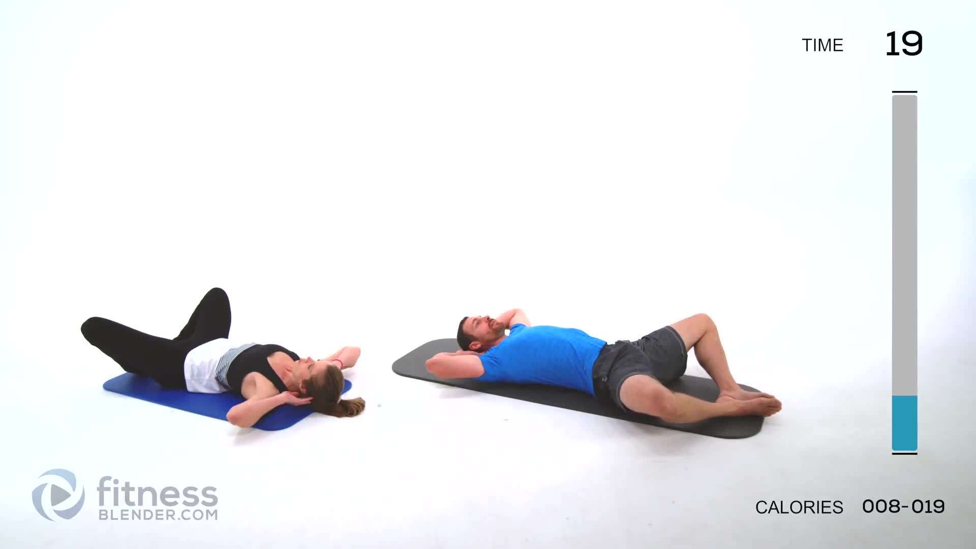 Daniel performing bicycle crunches