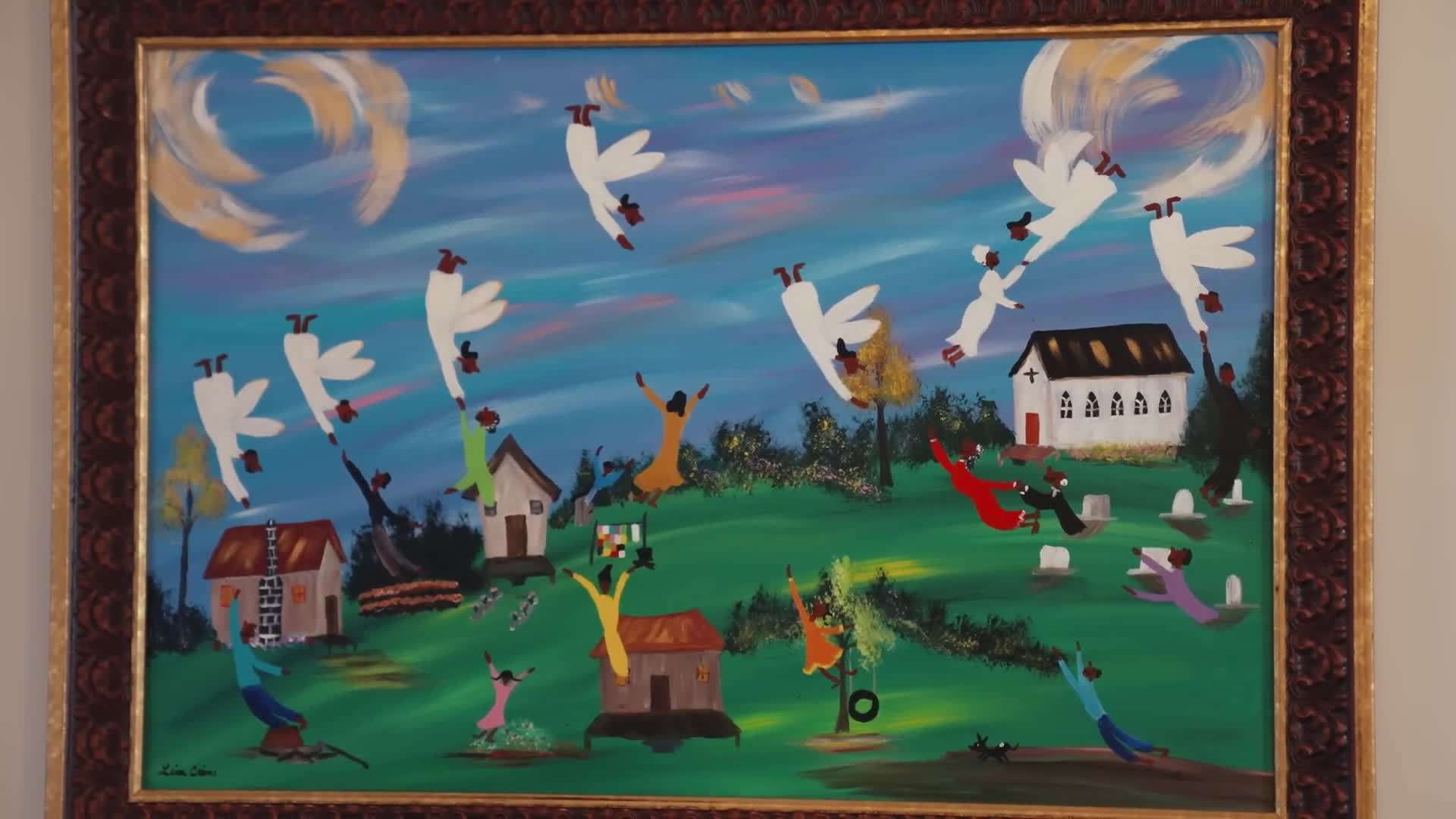 Unique artwork on display