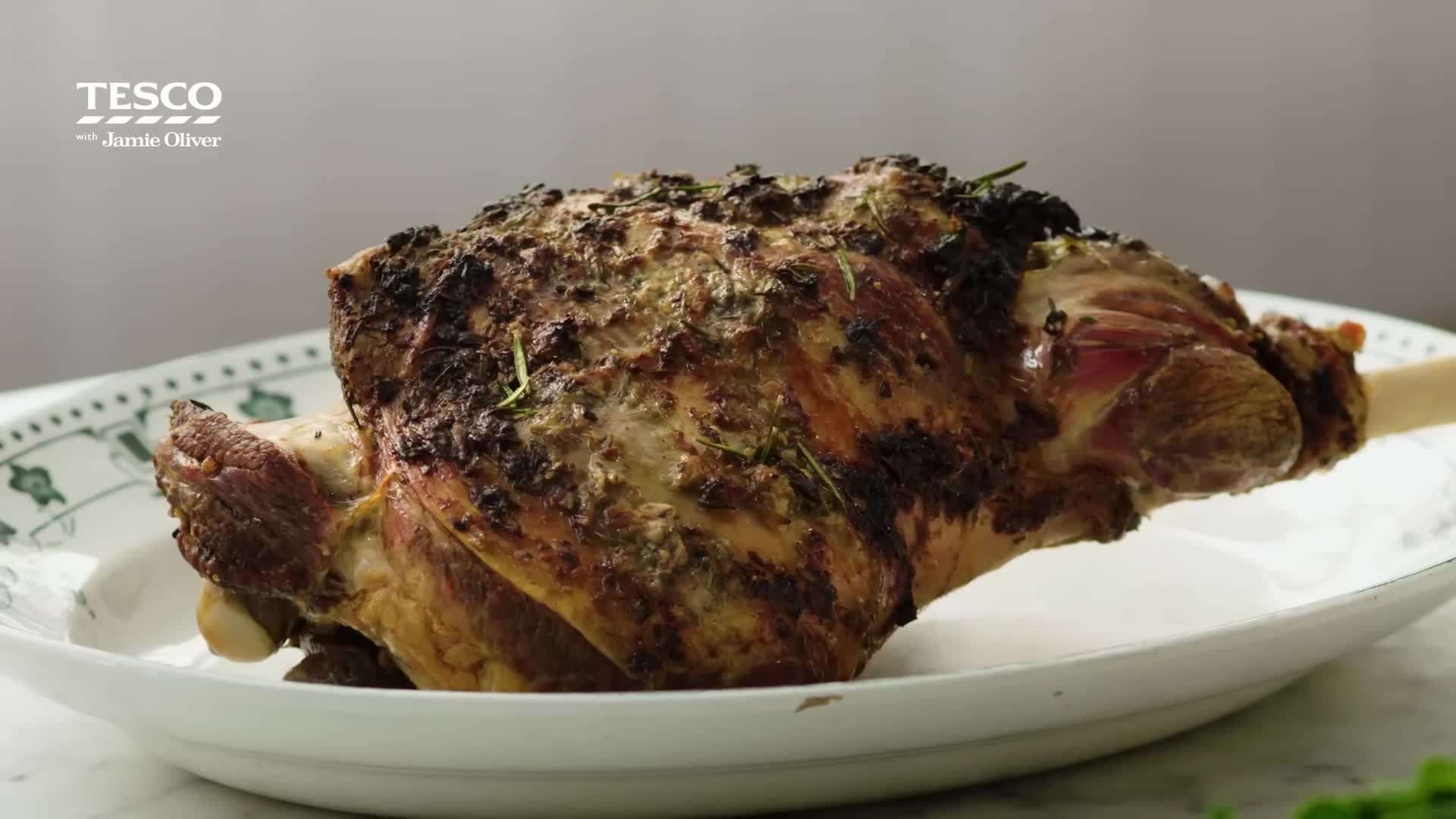 Roast leg of lamb with sides