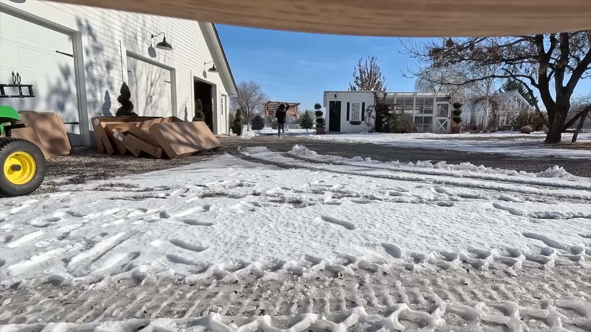 Teak bench in a garden setting