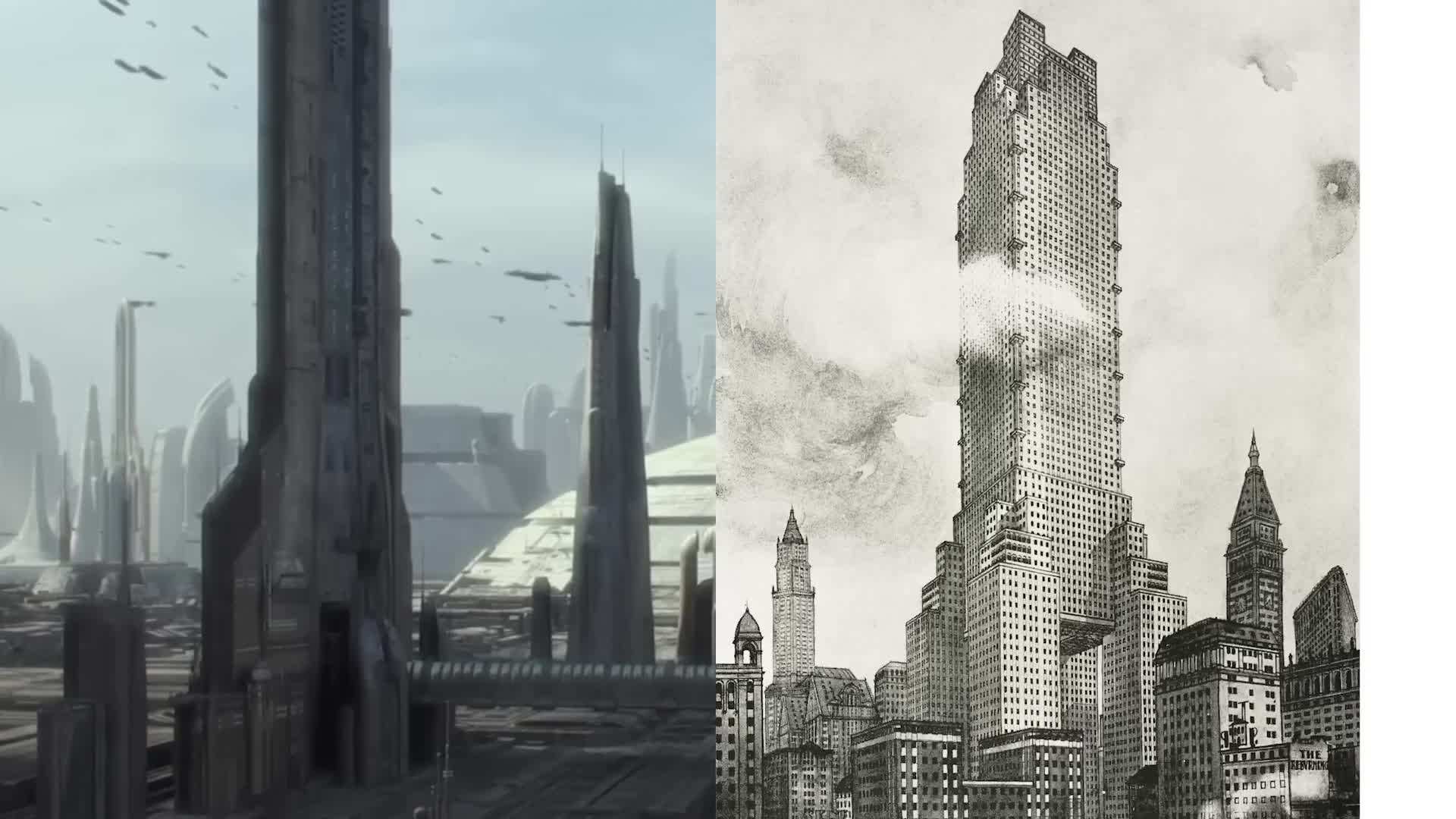 Comparison between the Jedi Temple and Angkor Wat