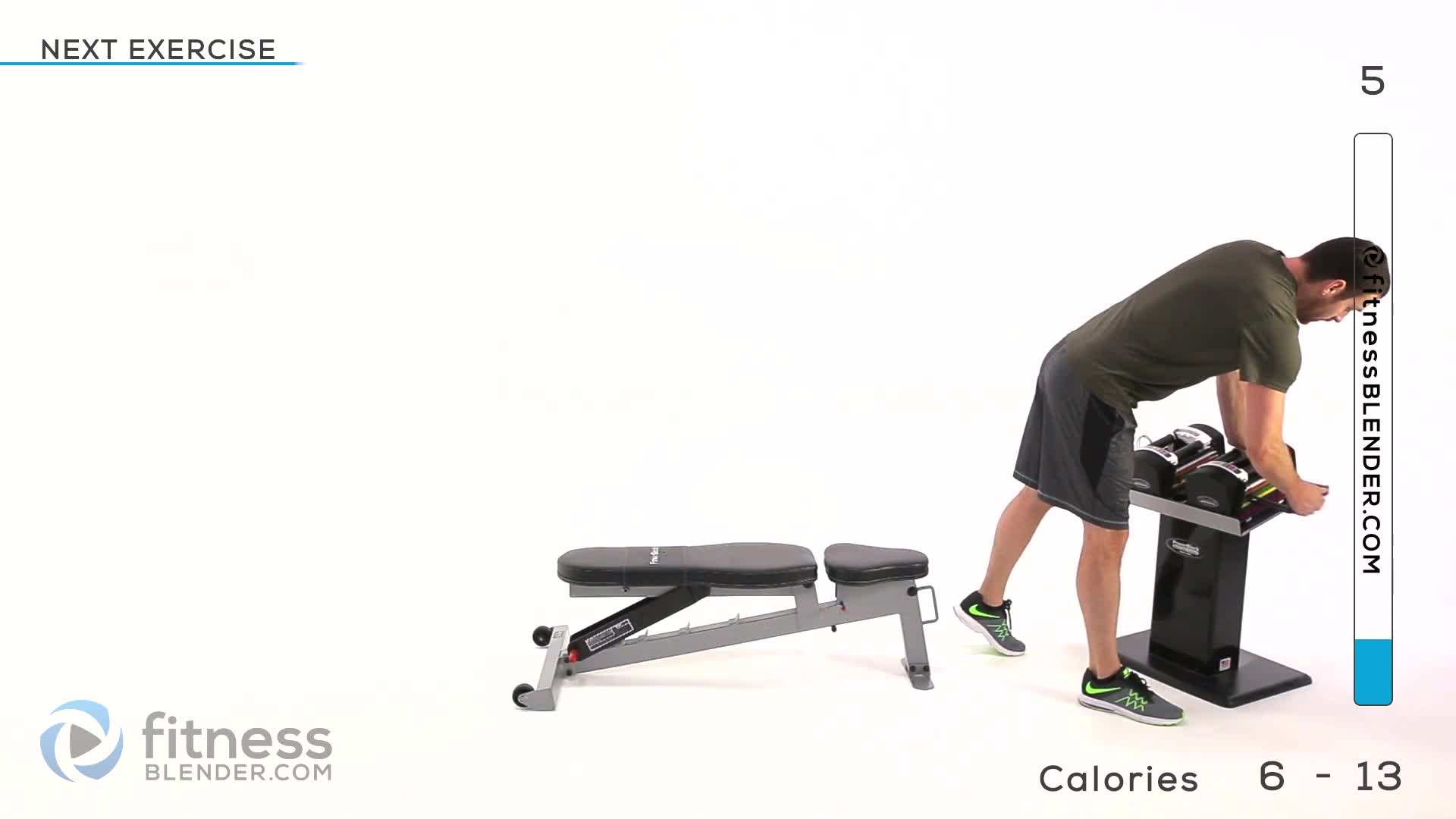 Demonstration of proper dumbbell row form
