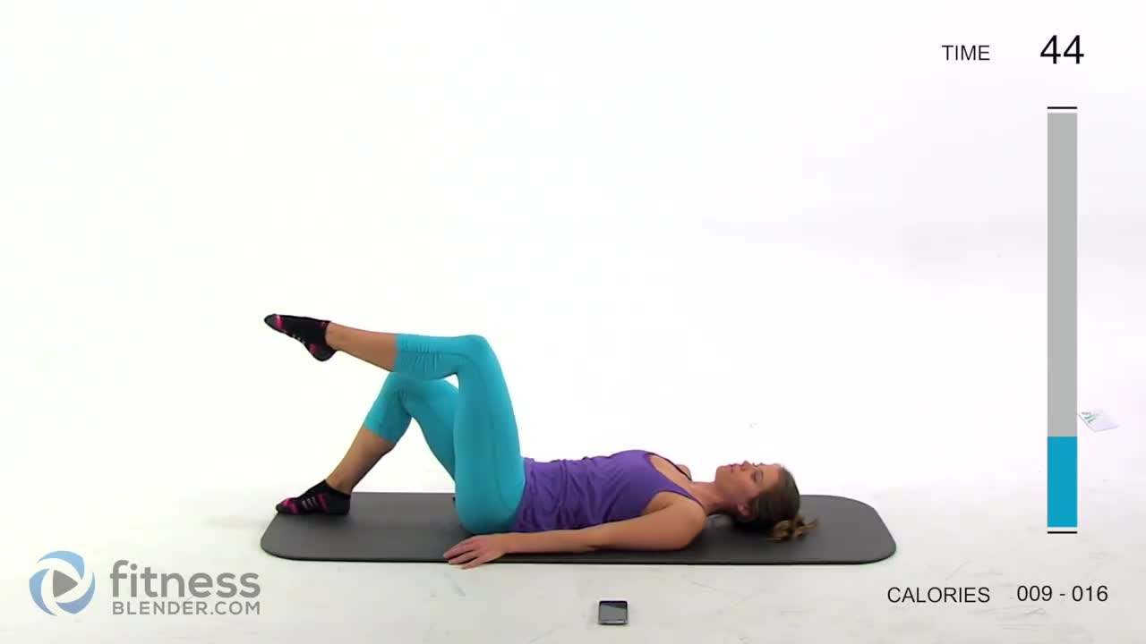 A person demonstrating a Pilates exercise to engage the core
