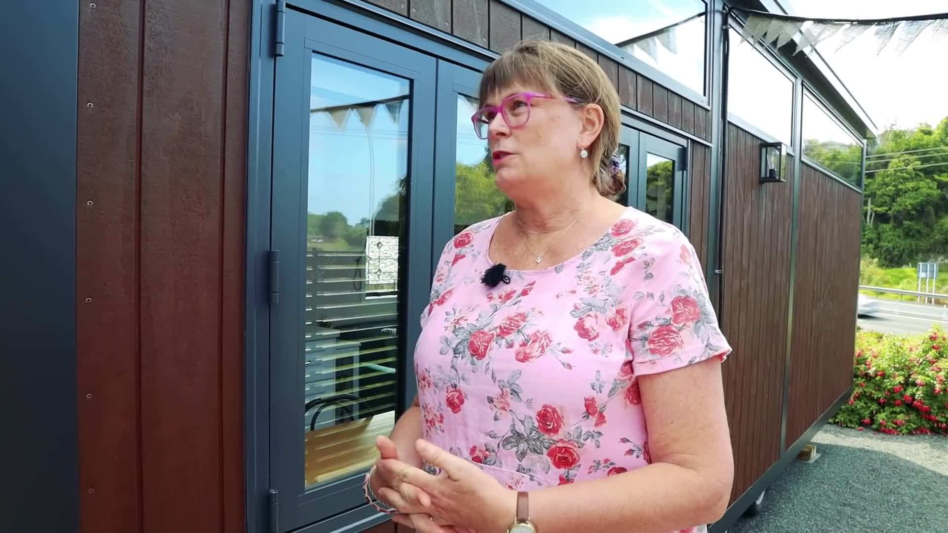 Exterior view of the tiny house Airbnb