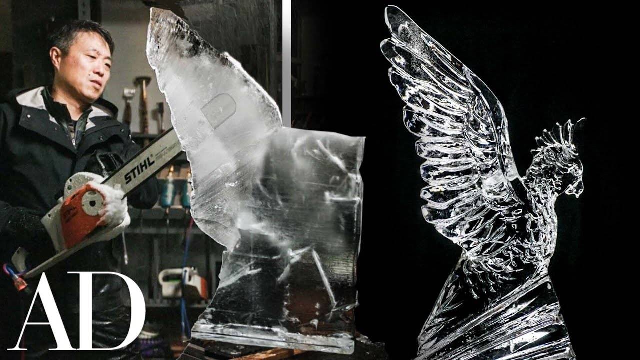 Carving An Intricate Ice Sculpture From Start To Finish