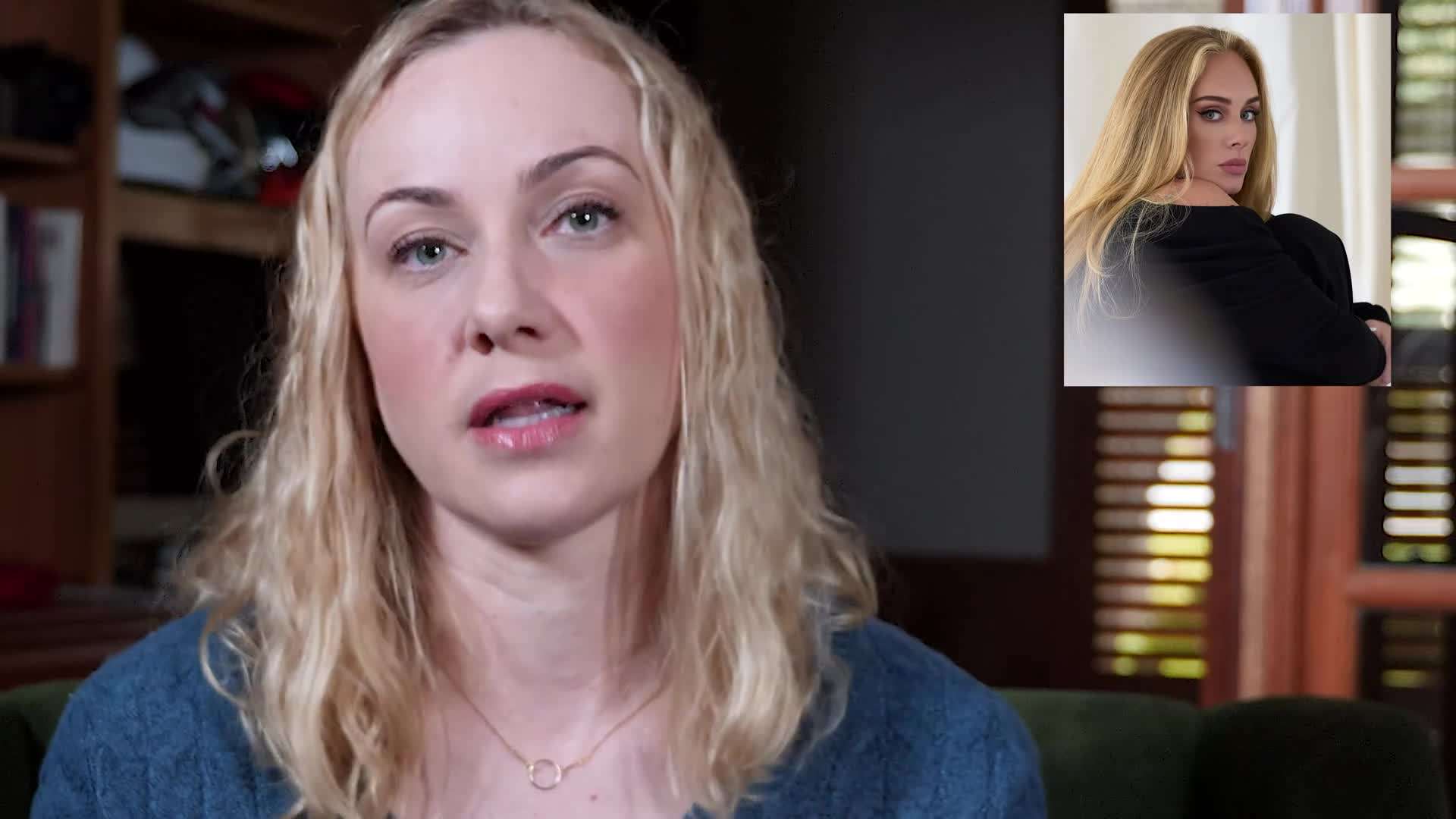 Adele performing a powerful song from her new album