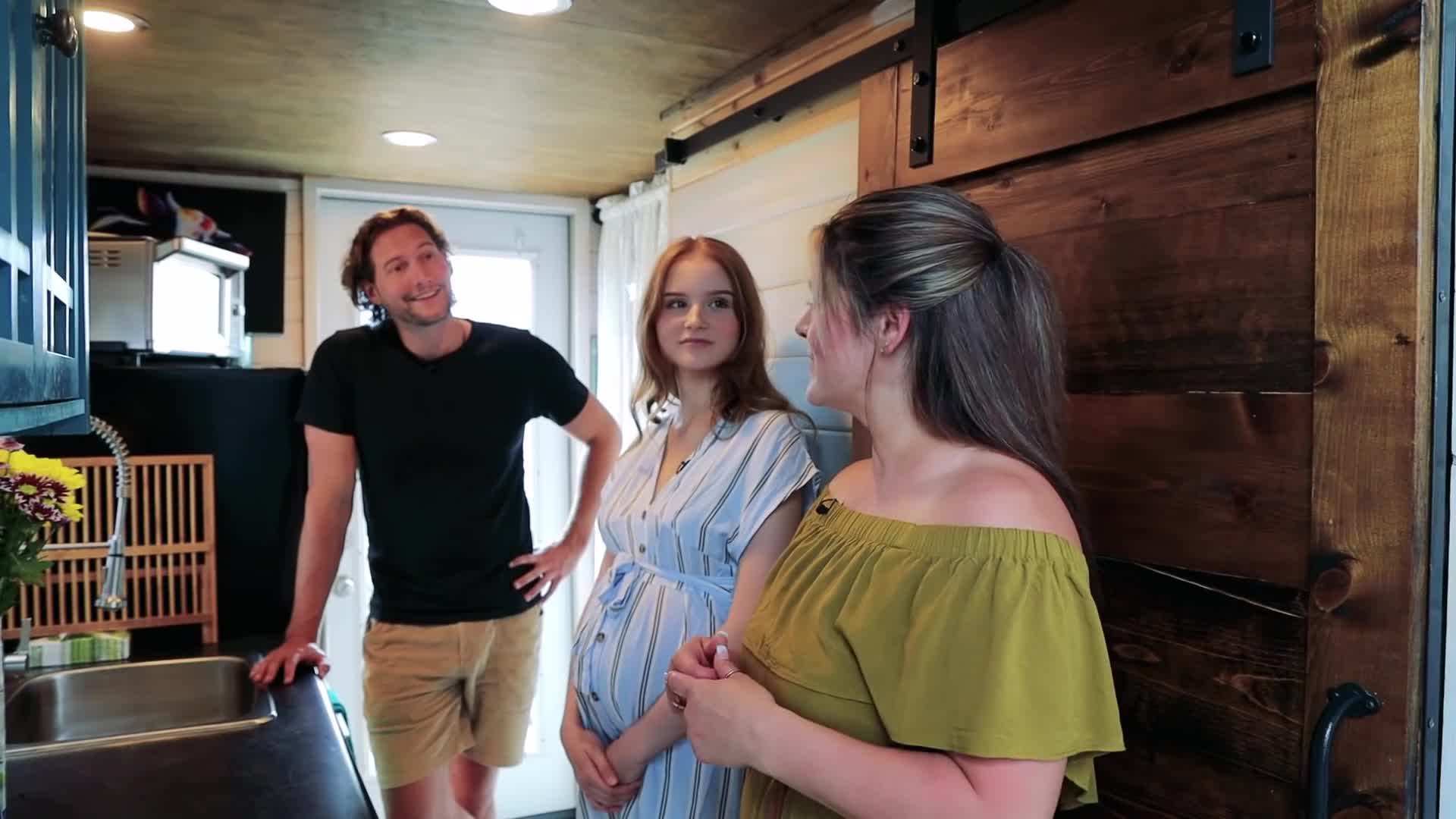 Traveling across the country with their tiny house on wheels