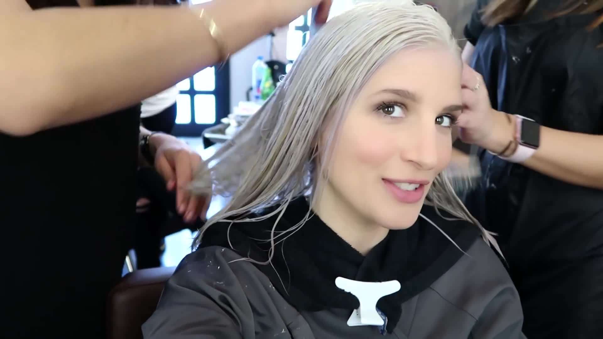 Applying bleach to hair