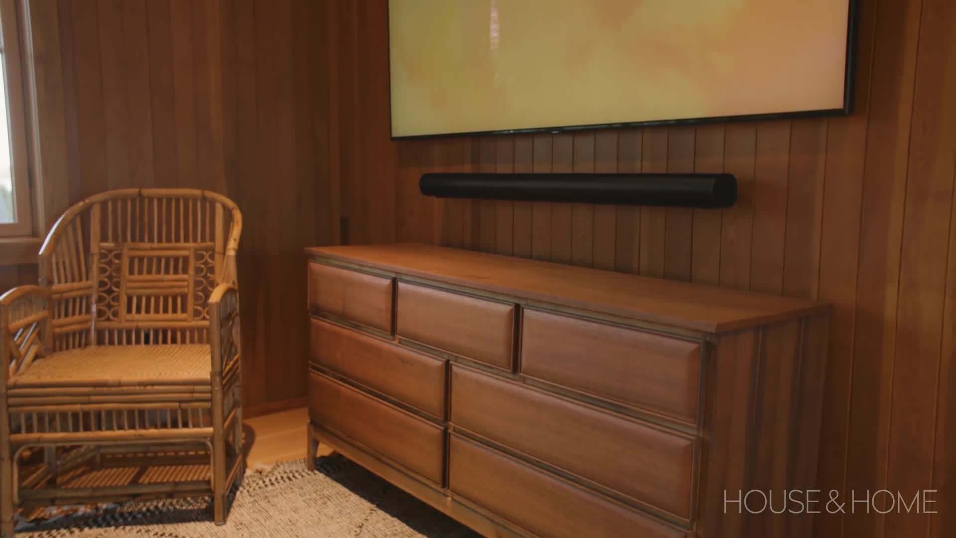 Hand-painted wall art adds a personal touch