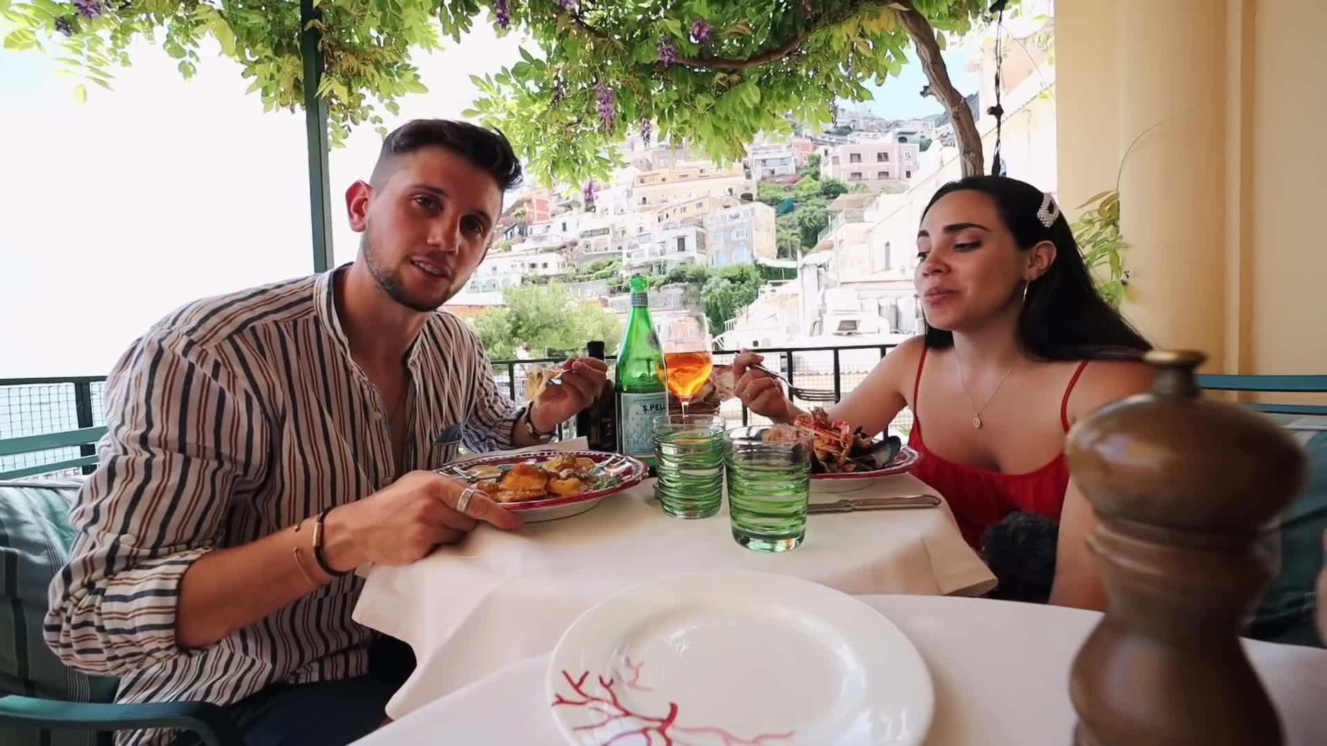 Crowded streets of Positano during peak season