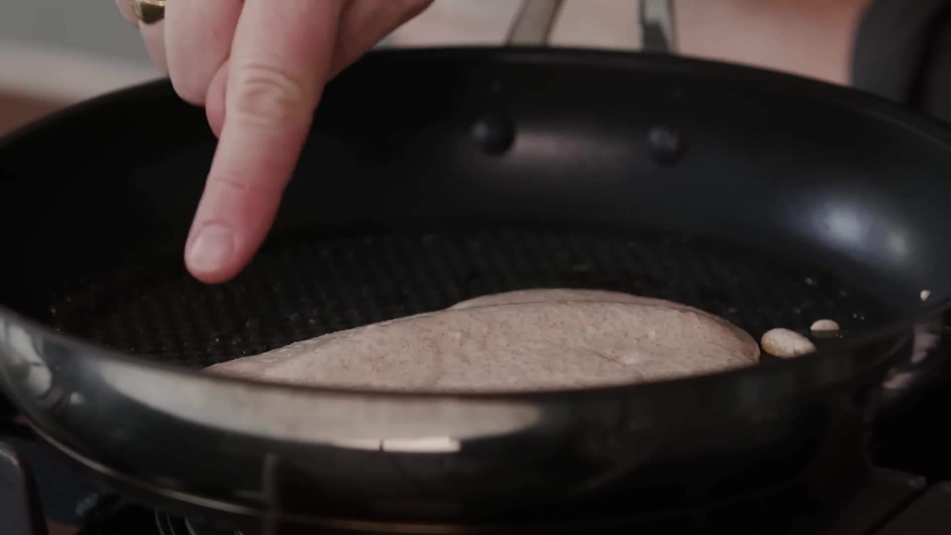 Cooking the pancakes in a non-stick pan