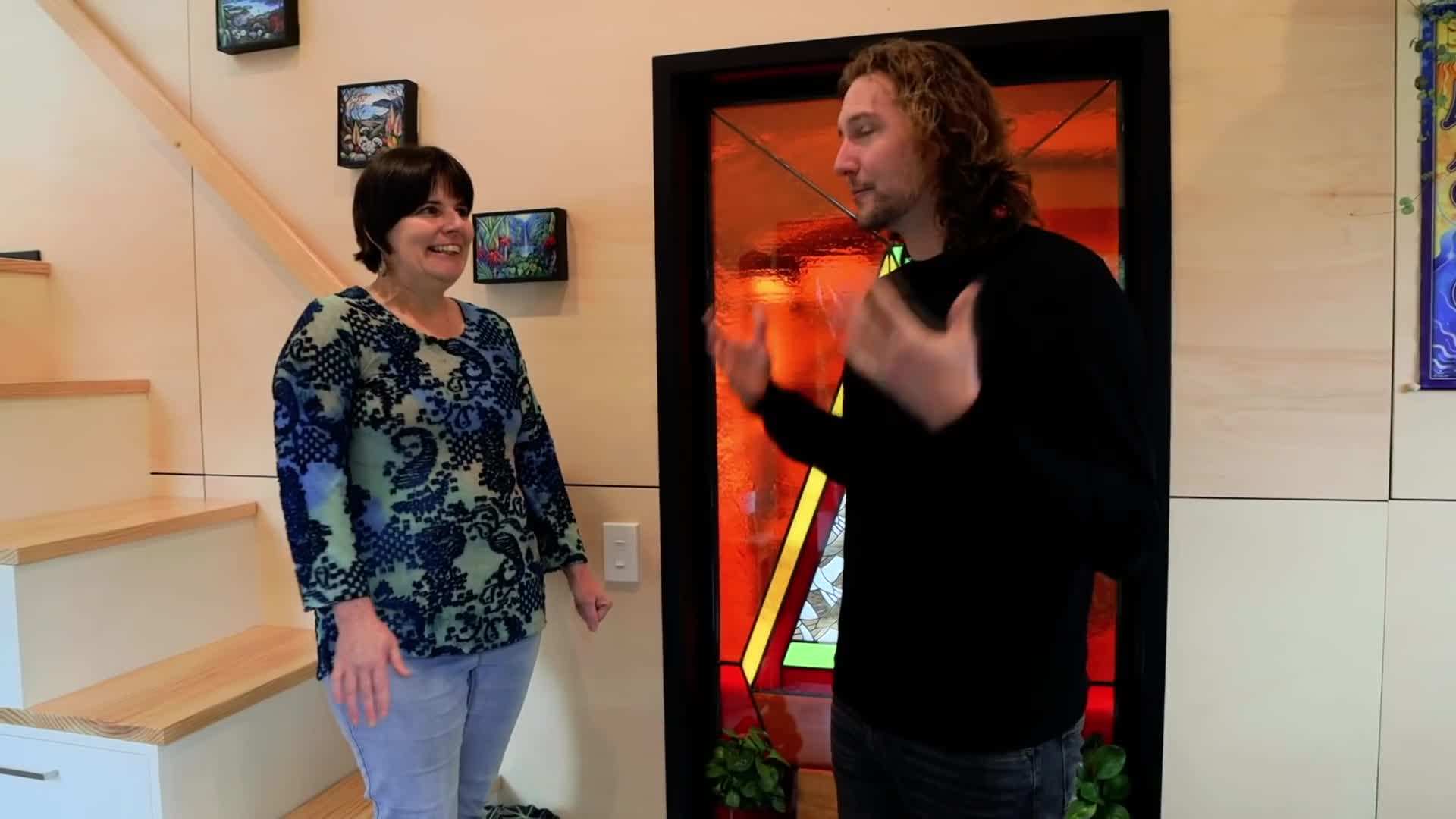 Interior design of a minimalist tiny house