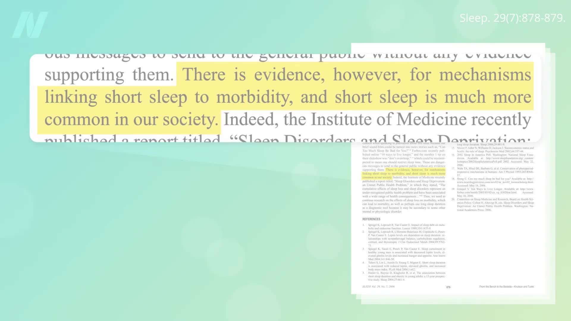Graph illustrating the impact of sleep deprivation on health