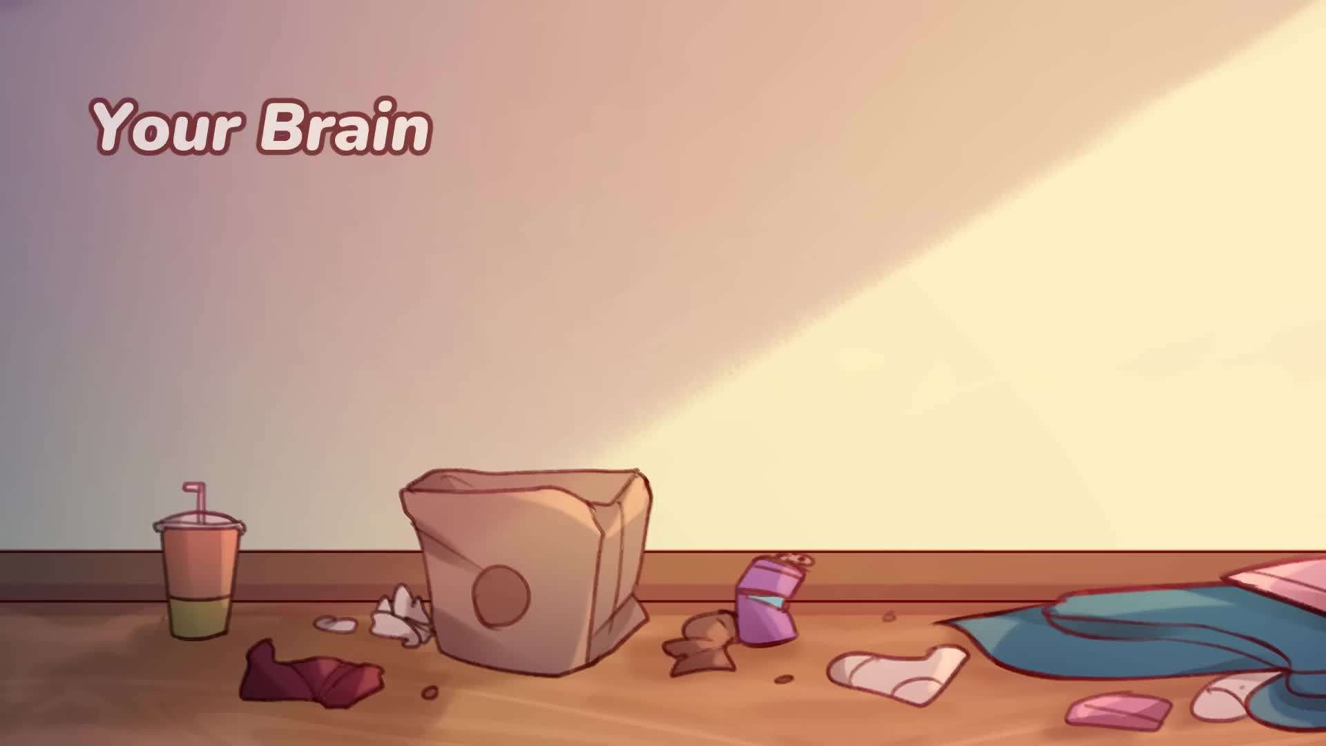 An illustration highlighting the cluttered living space