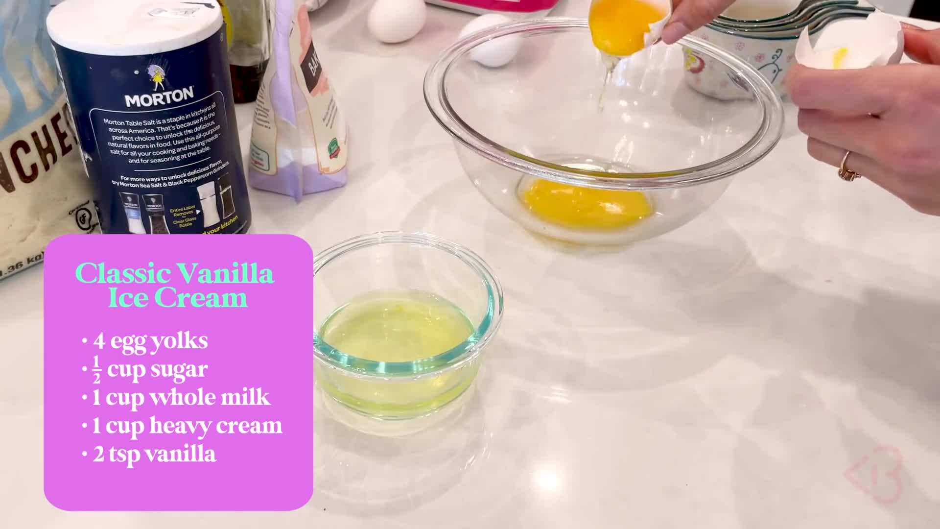 Whisking the ingredients together